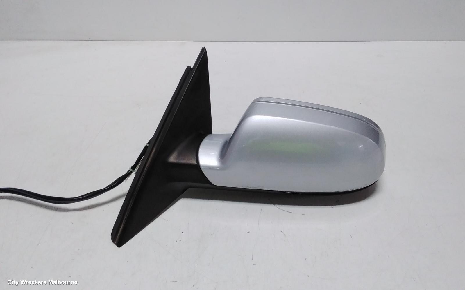 AUDI A4 LEFT DOOR MIRROR, B8 8K, A4/S4, MANUAL FOLD, NO LANE CHANGE ASSIST TYPE, 2 PLUG (6/2 WIRE), 05/2009 - 01/2016