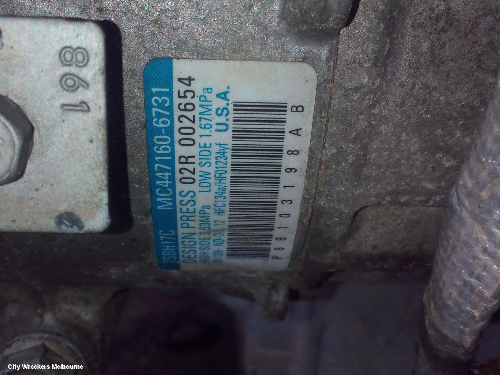 JEEP CHEROKEE A/C COMPRESSOR, KL, 3.2, PETROL, 02/2014 - 11/2022