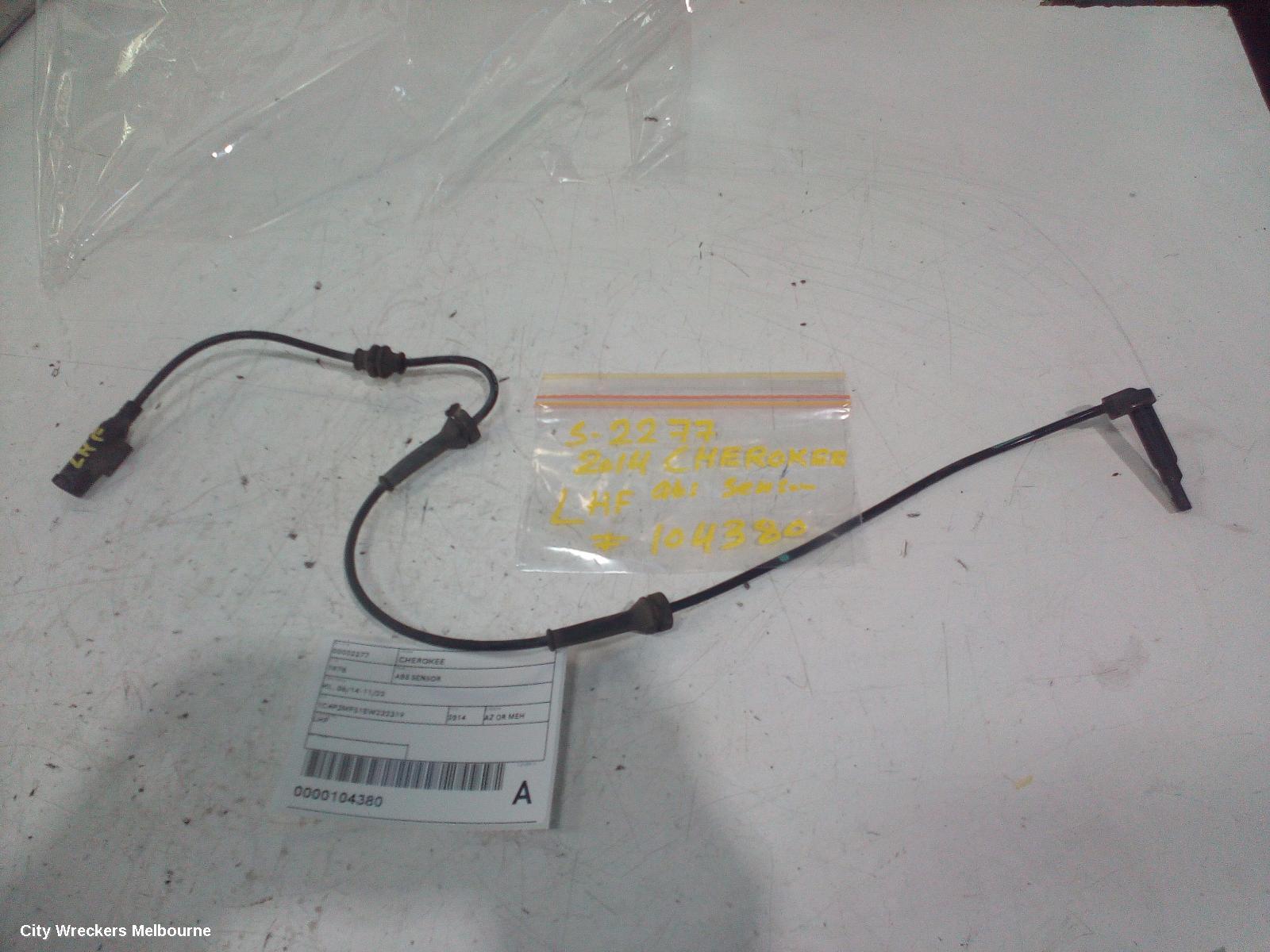 JEEP CHEROKEE ABS SENSOR, KL, LH FRONT, AWD, 02/2014 - 11/2022