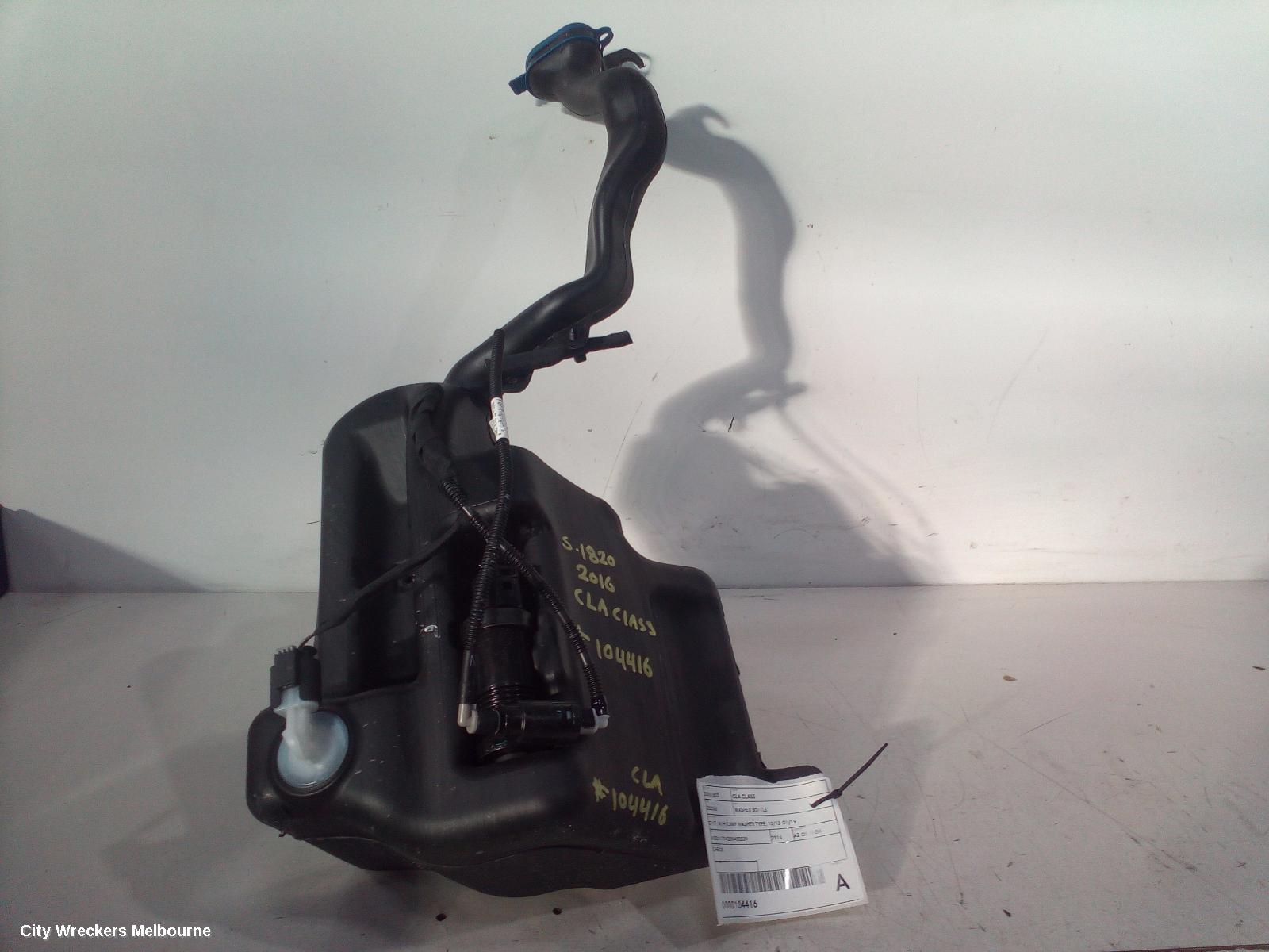 MERCEDES CLA CLASS WASHER BOTTLE, C117, W/ H/LAMP WASHER TYPE, 10/2013 - 01/2019
