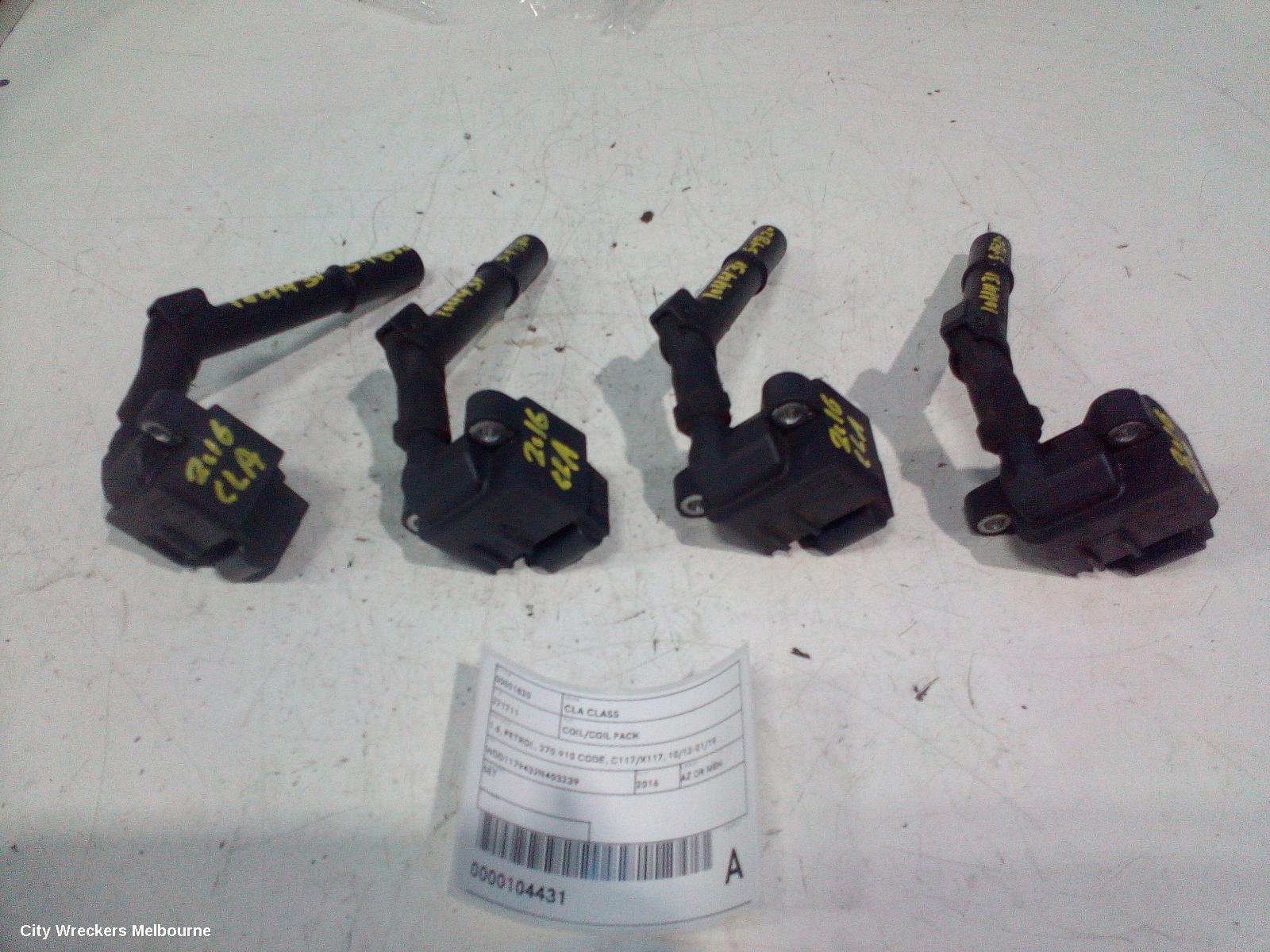 MERCEDES CLA CLASS COIL/COIL PACK, 1.6, PETROL, 270.910 CODE, C117/X117, 10/2013 - 01/2019