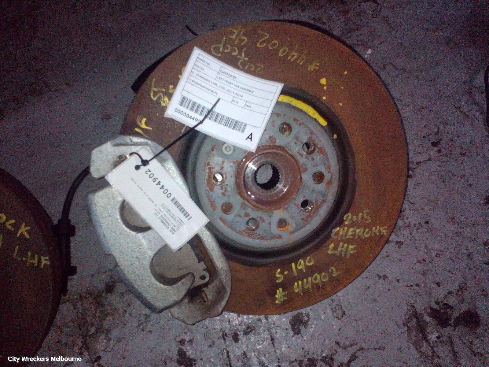 JEEP CHEROKEE LEFT FRONT HUB ASSEMBLY, KL, STANDARD TYPE, 4WD, 02/2014 - 03/2018