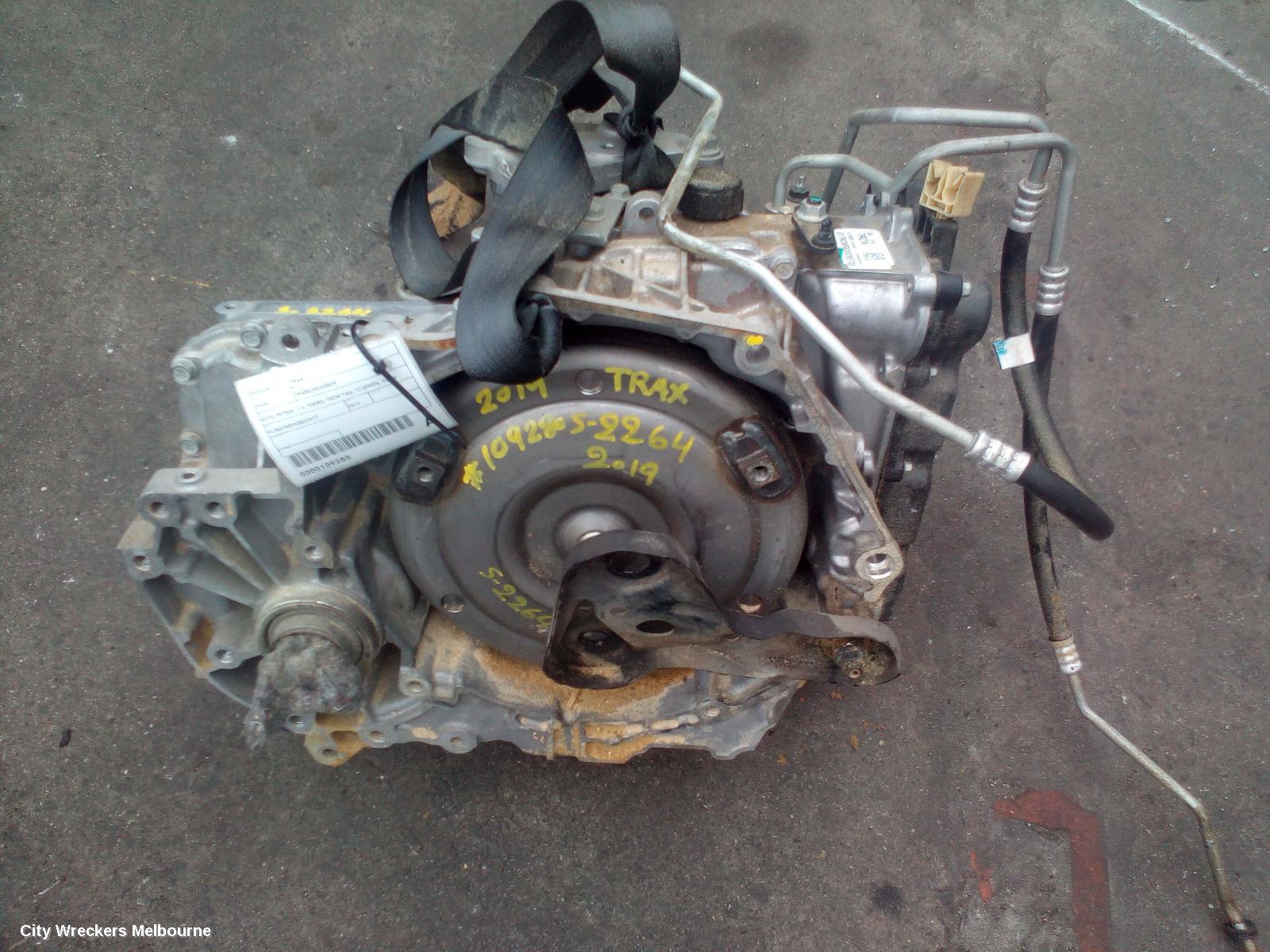 HOLDEN TRAX TRANS/GEARBOX, AUTO, PETROL, 1.4, TURBO, 7RCW TAG, TJ SERIES, 10/2016 - 12/2020