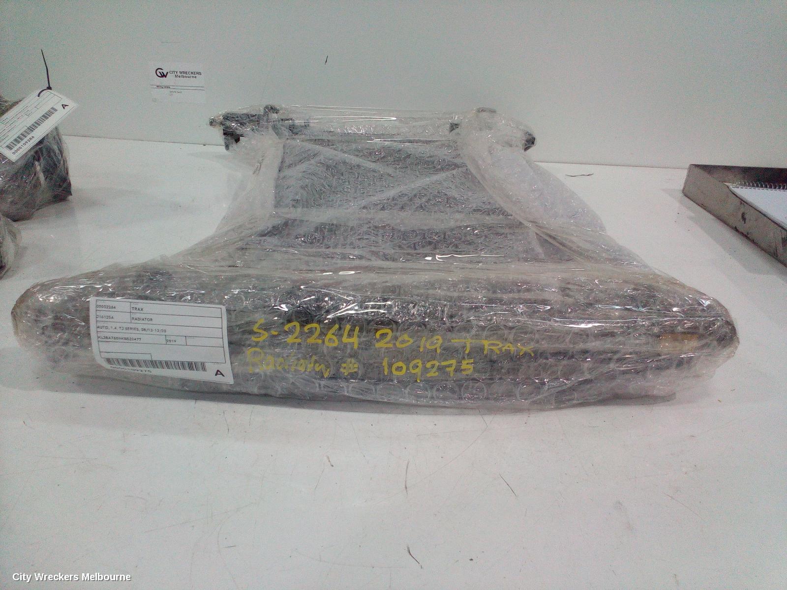 HOLDEN TRAX RADIATOR, AUTO, 1.4, TJ SERIES, 08/2013 - 12/2020
