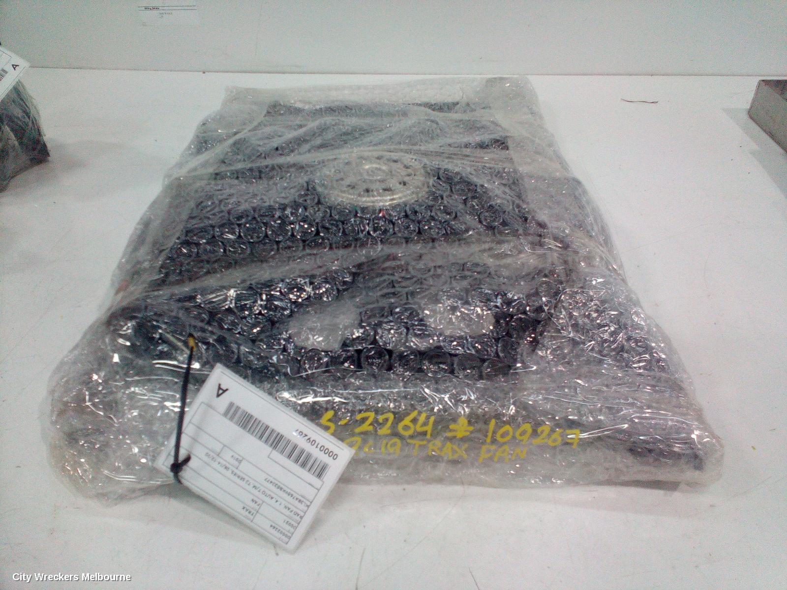 HOLDEN TRAX FAN, RAD FAN, 1.4, AUTO T/M, TJ SERIES, 08/2014 - 12/2020