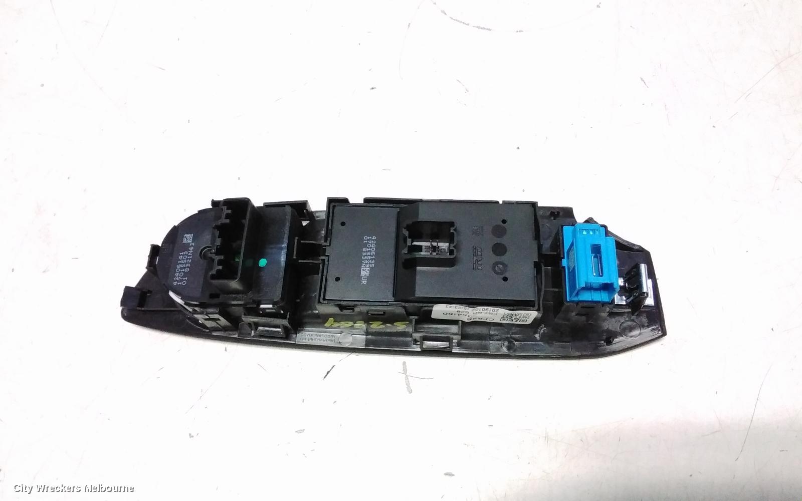 HOLDEN TRAX PWR DR WIND SWITCH, RH FRONT (MASTER SWITCH), SQUARE STYLE PLUG, TJ SERIES, 09/2016 - 12/2020