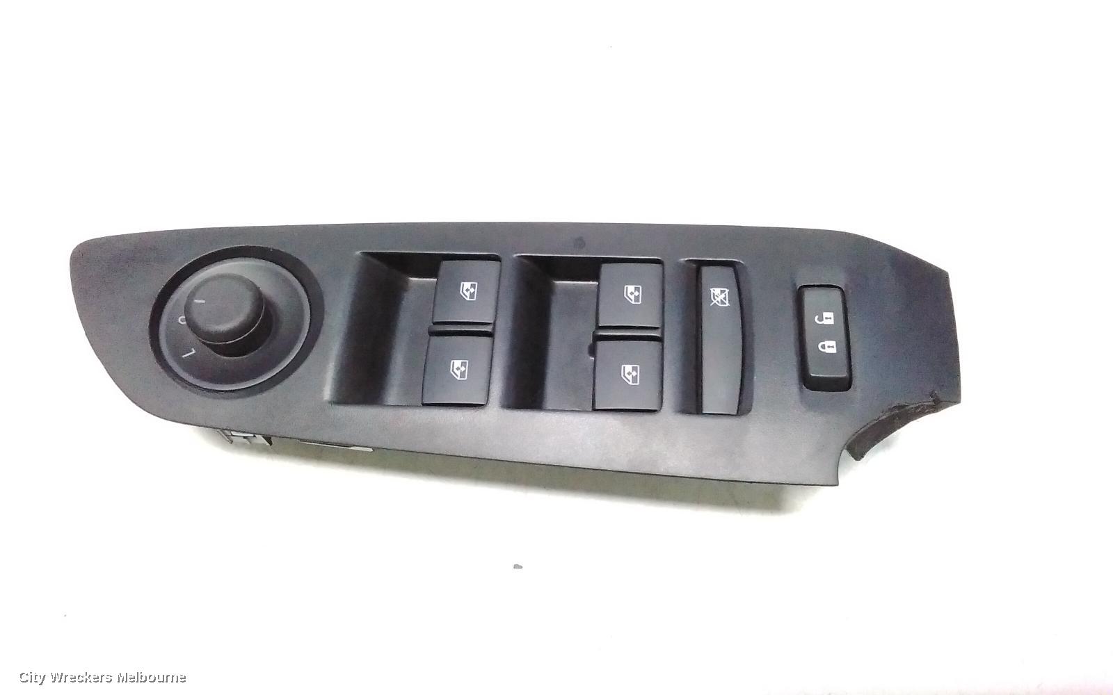 HOLDEN TRAX PWR DR WIND SWITCH, RH FRONT (MASTER SWITCH), SQUARE STYLE PLUG, TJ SERIES, 09/2016 - 12/2020