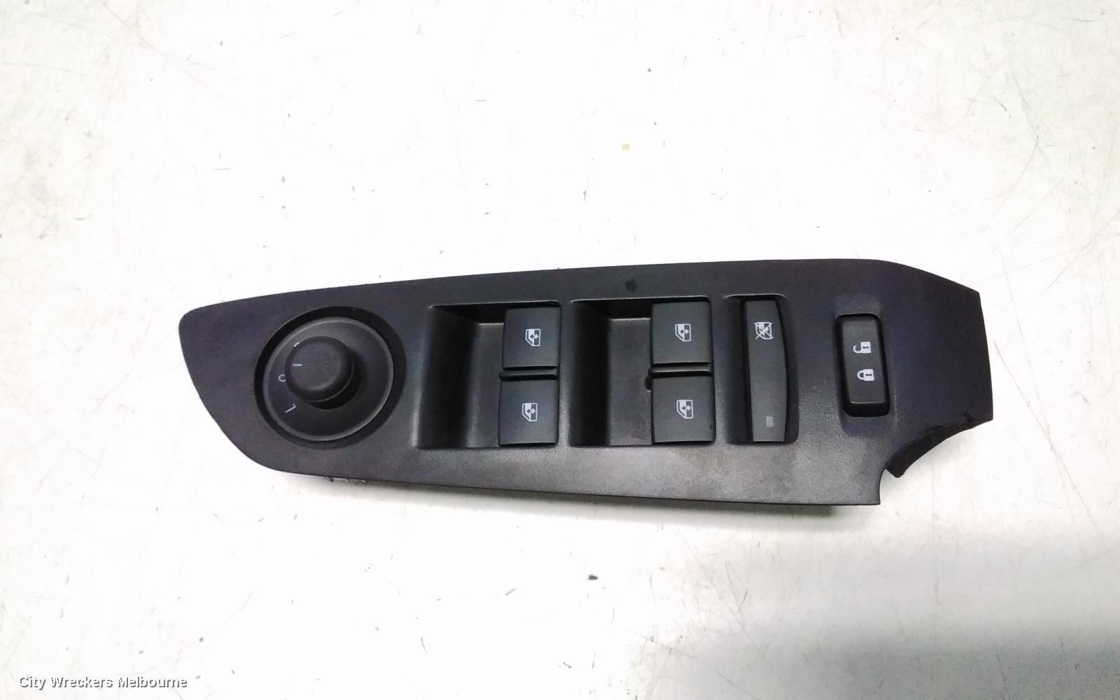 HOLDEN TRAX PWR DR WIND SWITCH, RH FRONT (MASTER SWITCH), SQUARE STYLE PLUG, TJ SERIES, 09/2016 - 12/2020
