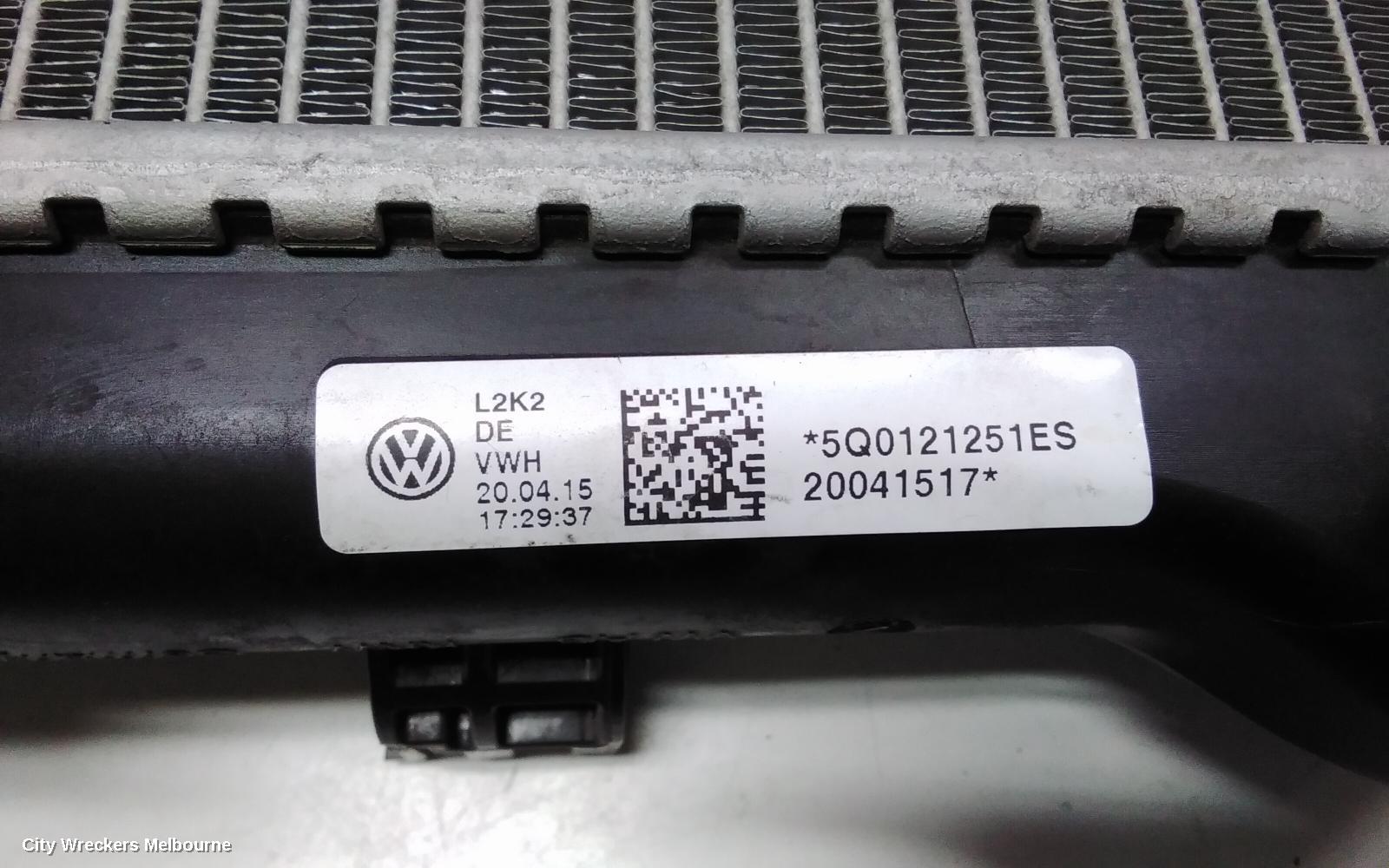 AUDI A3 RADIATOR, PRIMARY RADIATOR (CLOSEST TO ENGINE), AUTO, 1.4, PETROL, 8V, 05/2013 - 10/2020