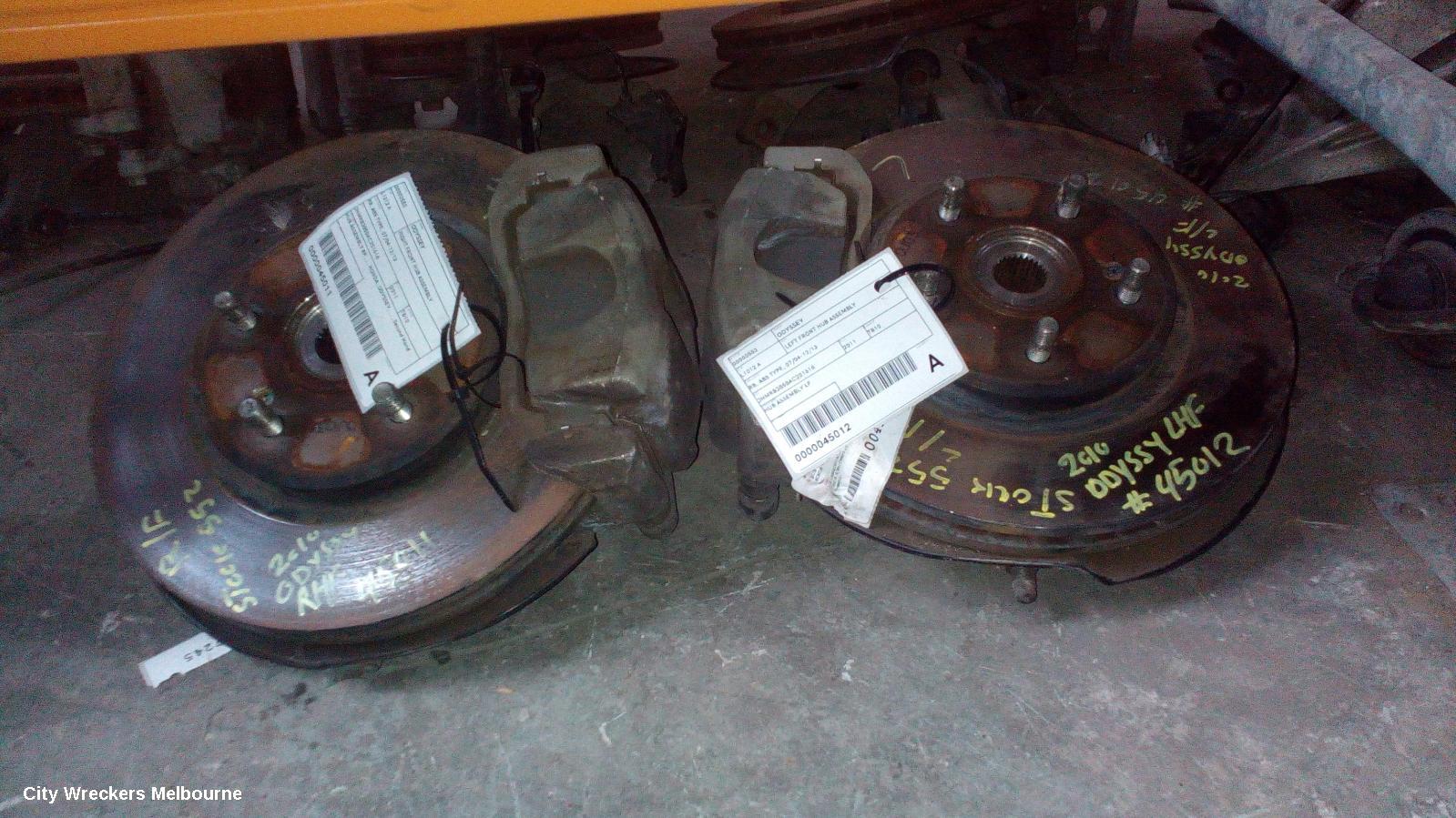 HONDA ODYSSEY LEFT FRONT HUB ASSEMBLY, RB, ABS TYPE, 07/2004 - 12/2013
