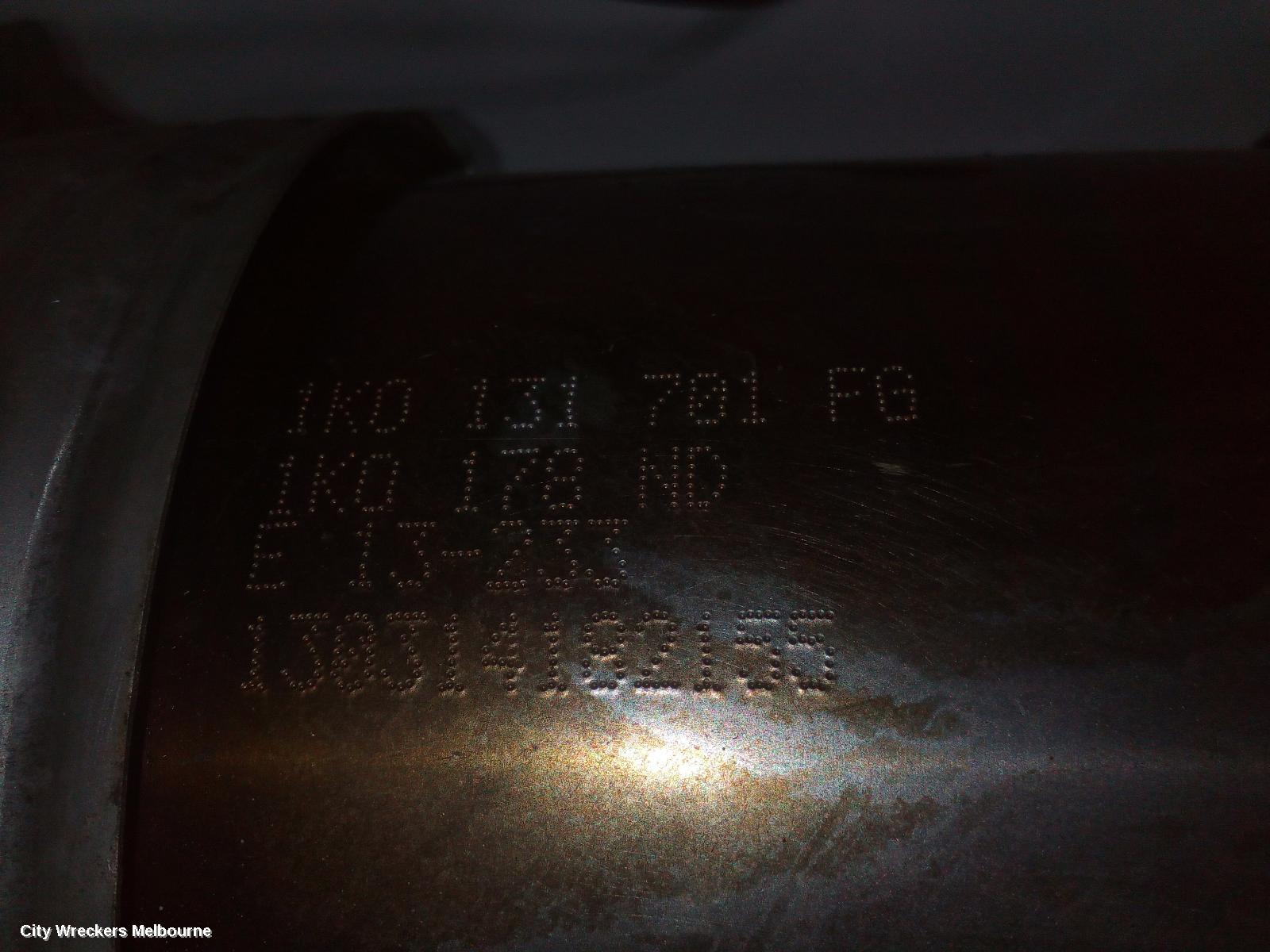 VOLKSWAGEN JETTA CATALYTIC CONVERTER, DOWNPIPE-CAT TYPE, 1.4, PETROL, CAVD/CTHD CODE, 1B, 02/2011 - 12/2017