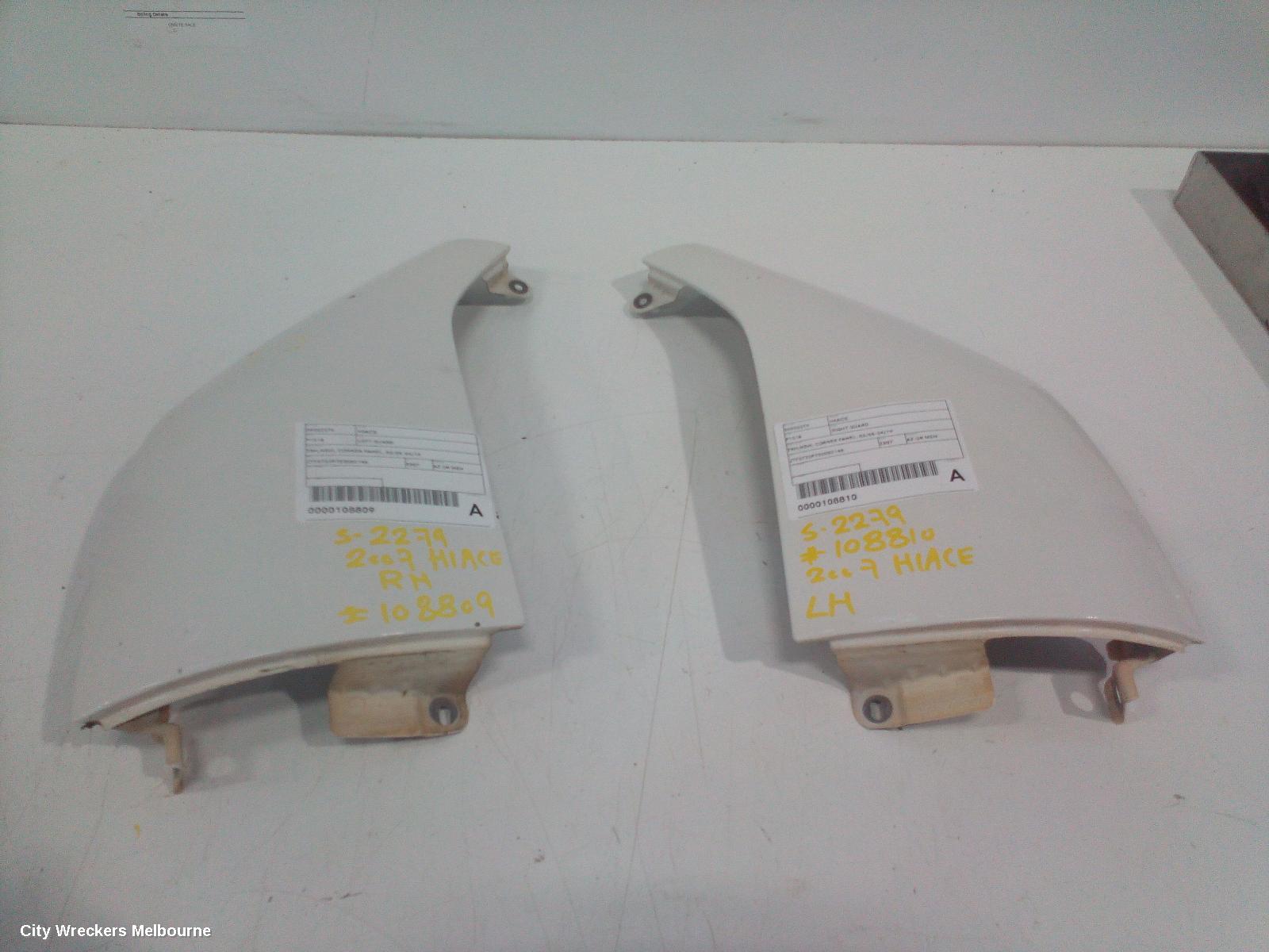 TOYOTA HIACE RIGHT GUARD, TRH/KDH, CORNER PANEL, 03/2005 - 04/2019