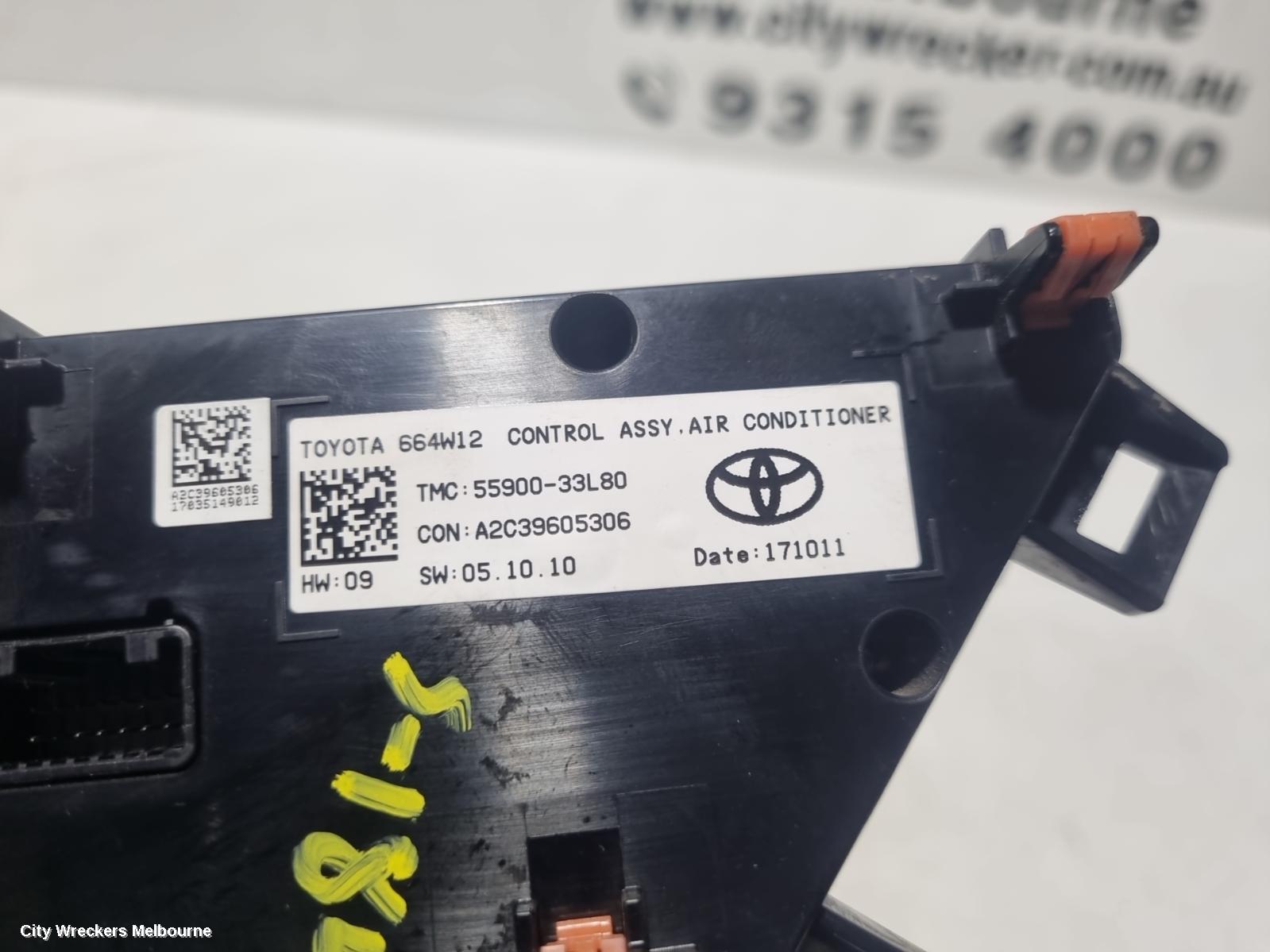 TOYOTA CAMRY HEATER/AC CONTROLS, CLIMATE CONTROL TYPE, XV70, 09/2017 ONWARDS