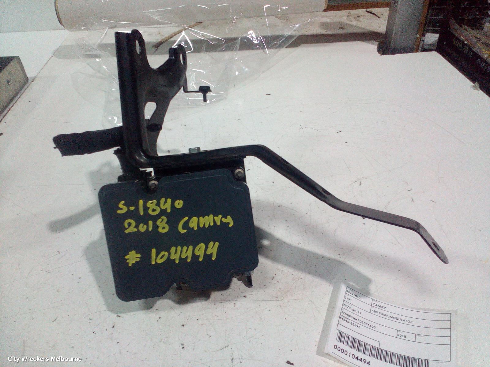 TOYOTA CAMRY ABS PUMP/MODULATOR, P/N 4405033490, XV70, 09/2017 ONWARDS