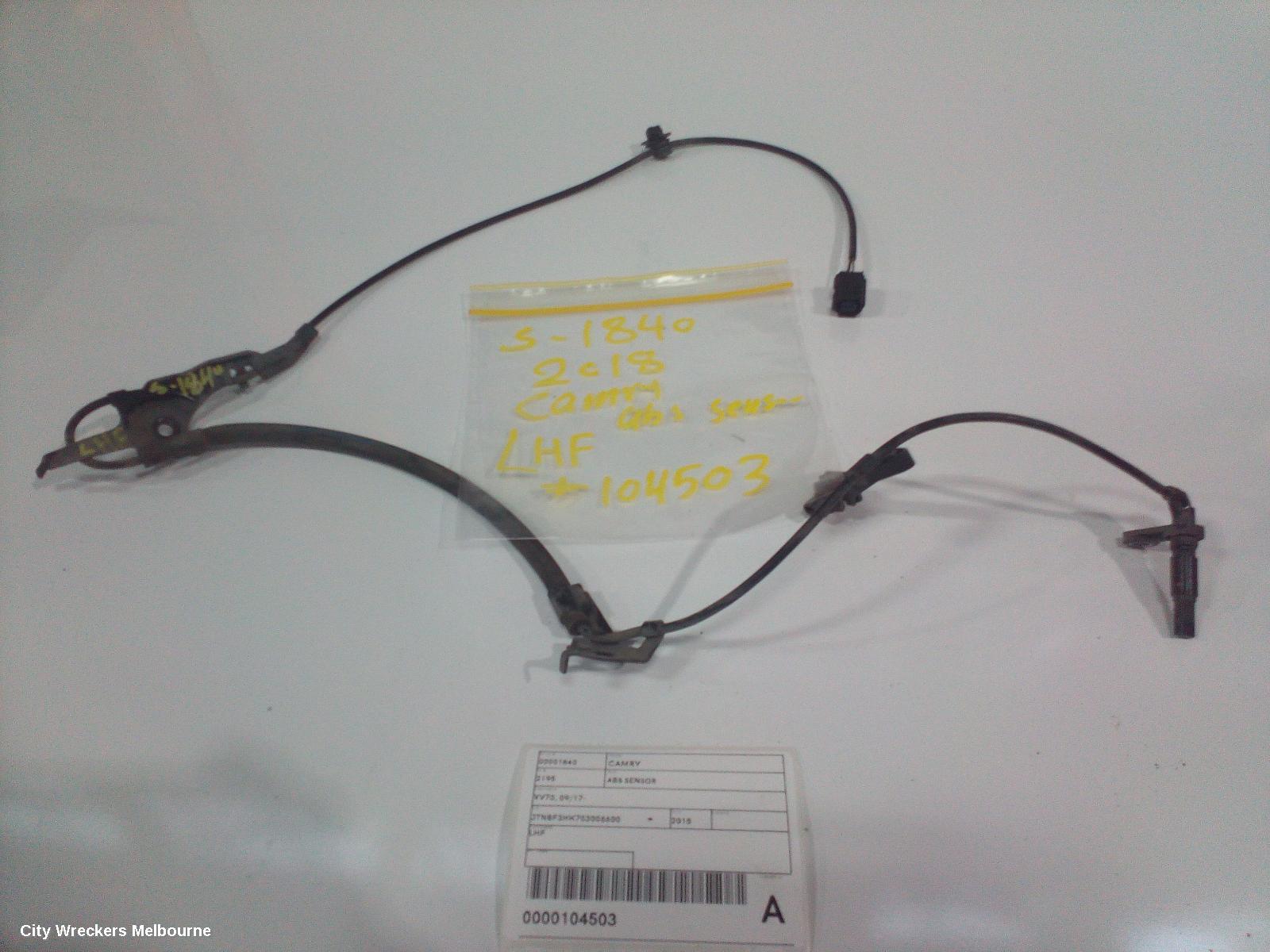 TOYOTA CAMRY ABS SENSOR, LH FRONT, XV70, 2AR-FE, 09/2017 - 01/2021