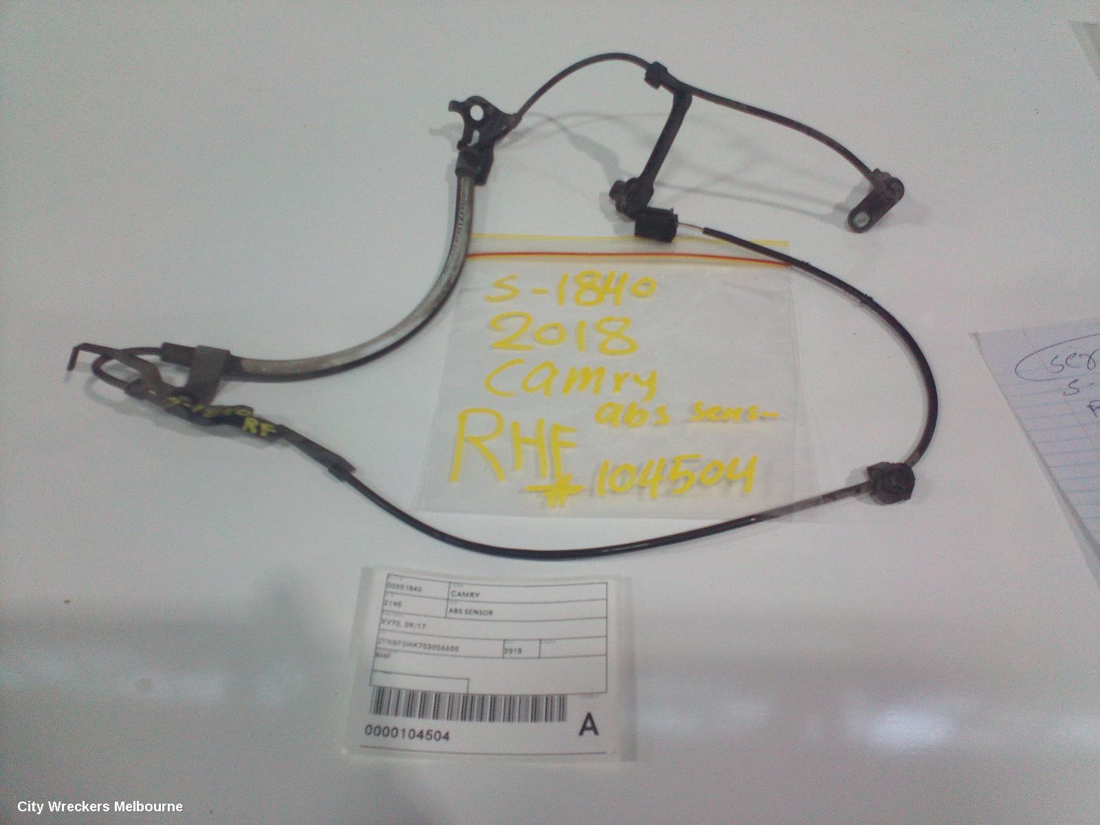 TOYOTA CAMRY ABS SENSOR, RH FRONT, XV70, 2AR-FE, 09/2017 - 01/2021