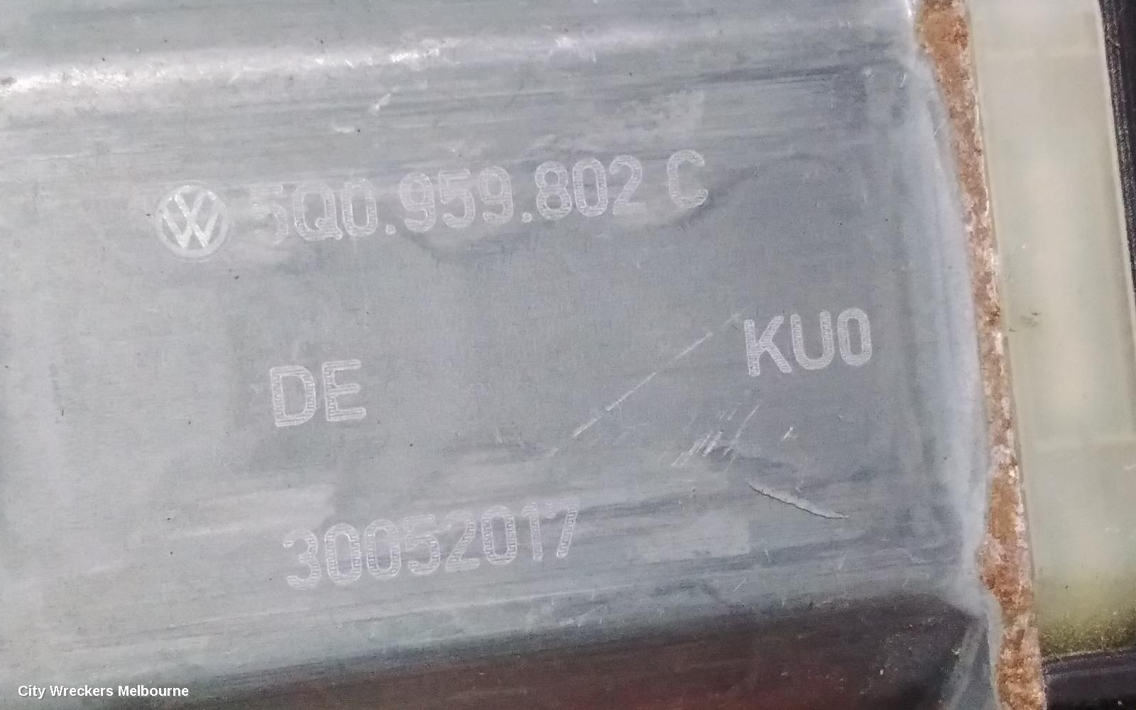 VOLKSWAGEN TIGUAN LEFT FRONT WINDOW REG/MOTOR, DOOR REG ASSY (REG AND MOTOR), 5NA, 06/2016 ONWARDS