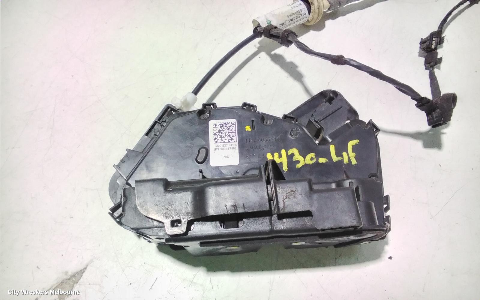 VOLKSWAGEN TIGUAN DOOR/BOOT/GATE LOCK, LEFT FRONT DOOR LOCK, NON ALLSPACE TYPE, 5NA, 06/2016 ONWARDS