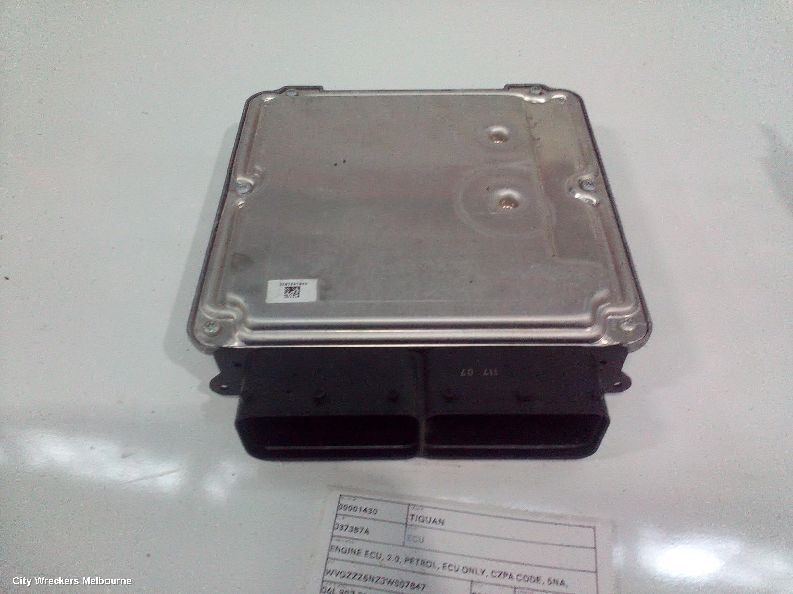 VOLKSWAGEN TIGUAN ECU, ENGINE ECU, 2.0, PETROL, ECU ONLY, CZPA CODE, 5NA, 06/2016 ONWARDS