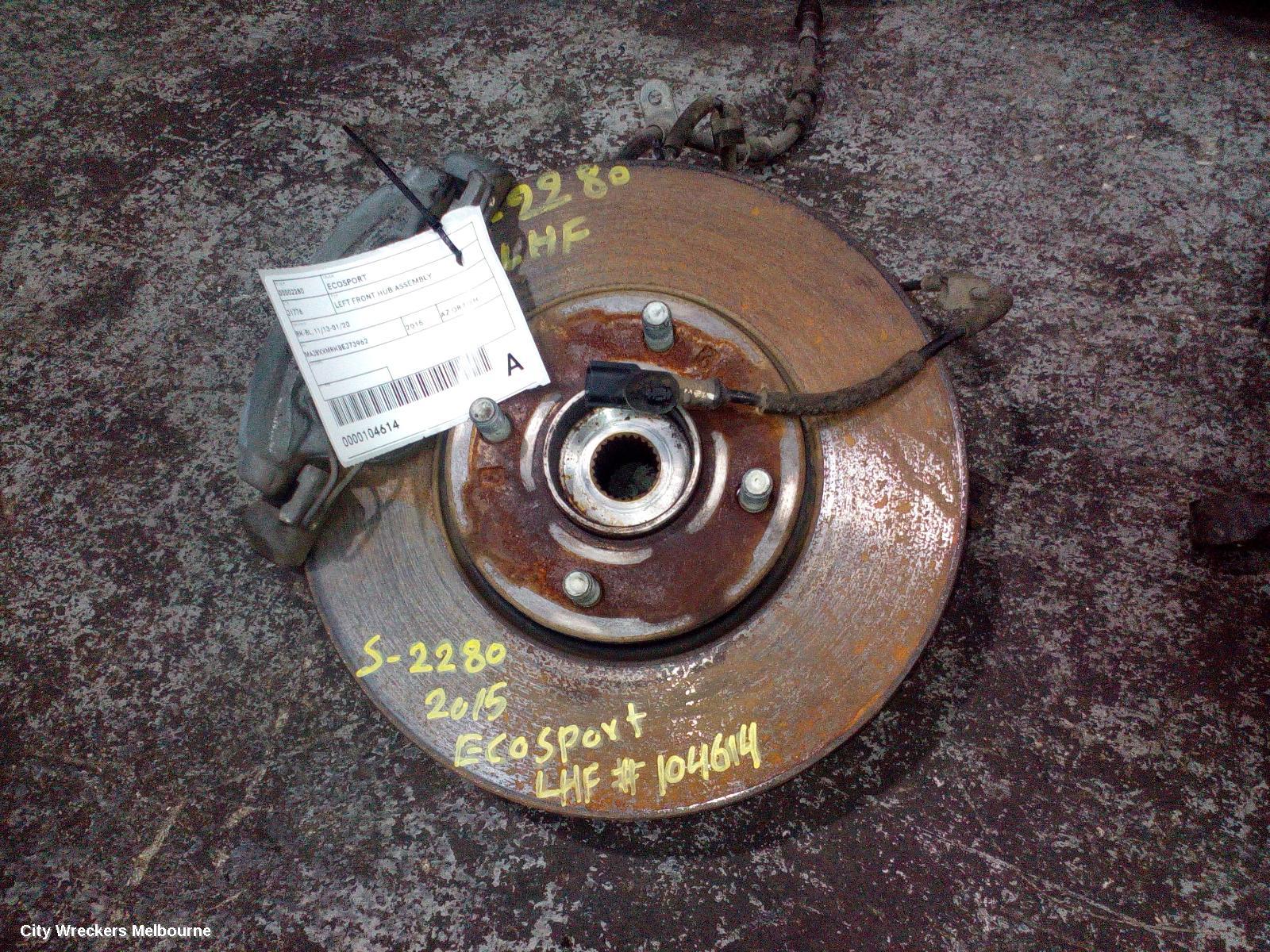 FORD ECOSPORT LEFT FRONT HUB ASSEMBLY, BK-BL, 11/2013 - 01/2020