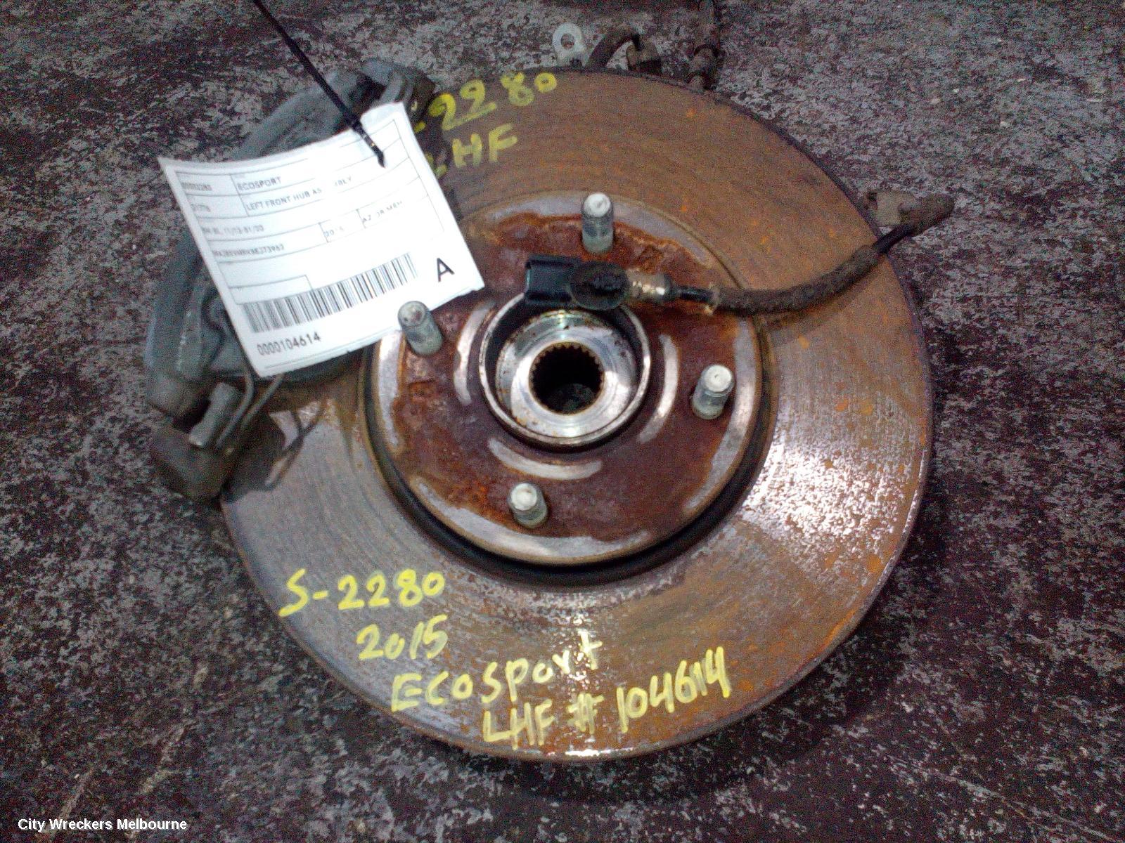 FORD ECOSPORT LEFT FRONT HUB ASSEMBLY, BK-BL, 11/2013 - 01/2020
