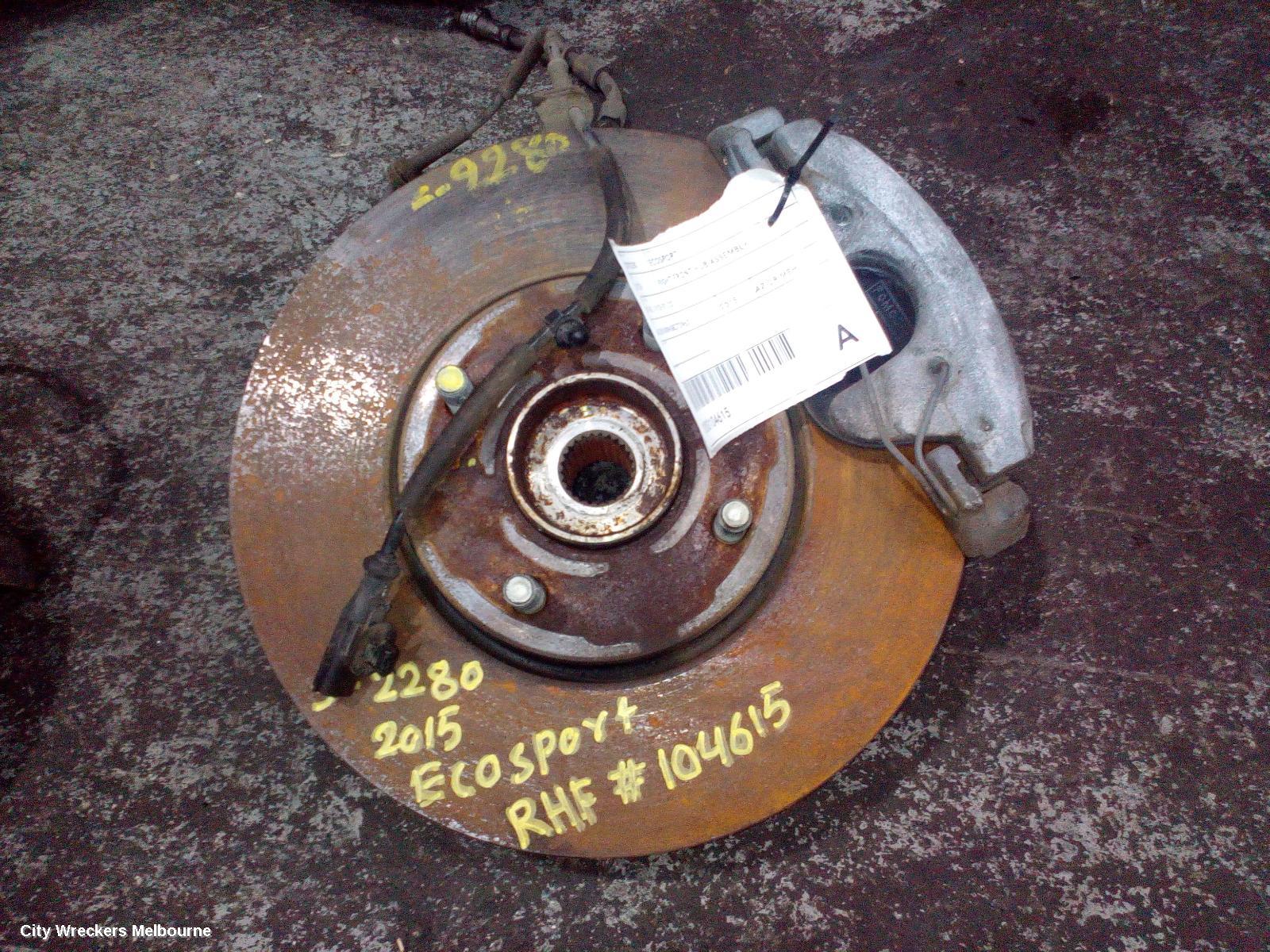 FORD ECOSPORT RIGHT FRONT HUB ASSEMBLY, BK-BL, 11/2013 - 01/2020