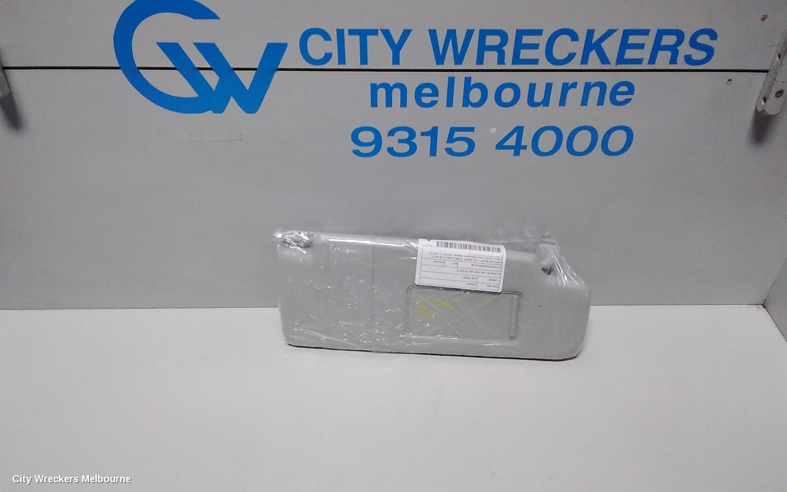 VOLKSWAGEN PASSAT SUNVISOR, 3C/MK6 B7, RH SIDE, 09/2010 - 05/2015