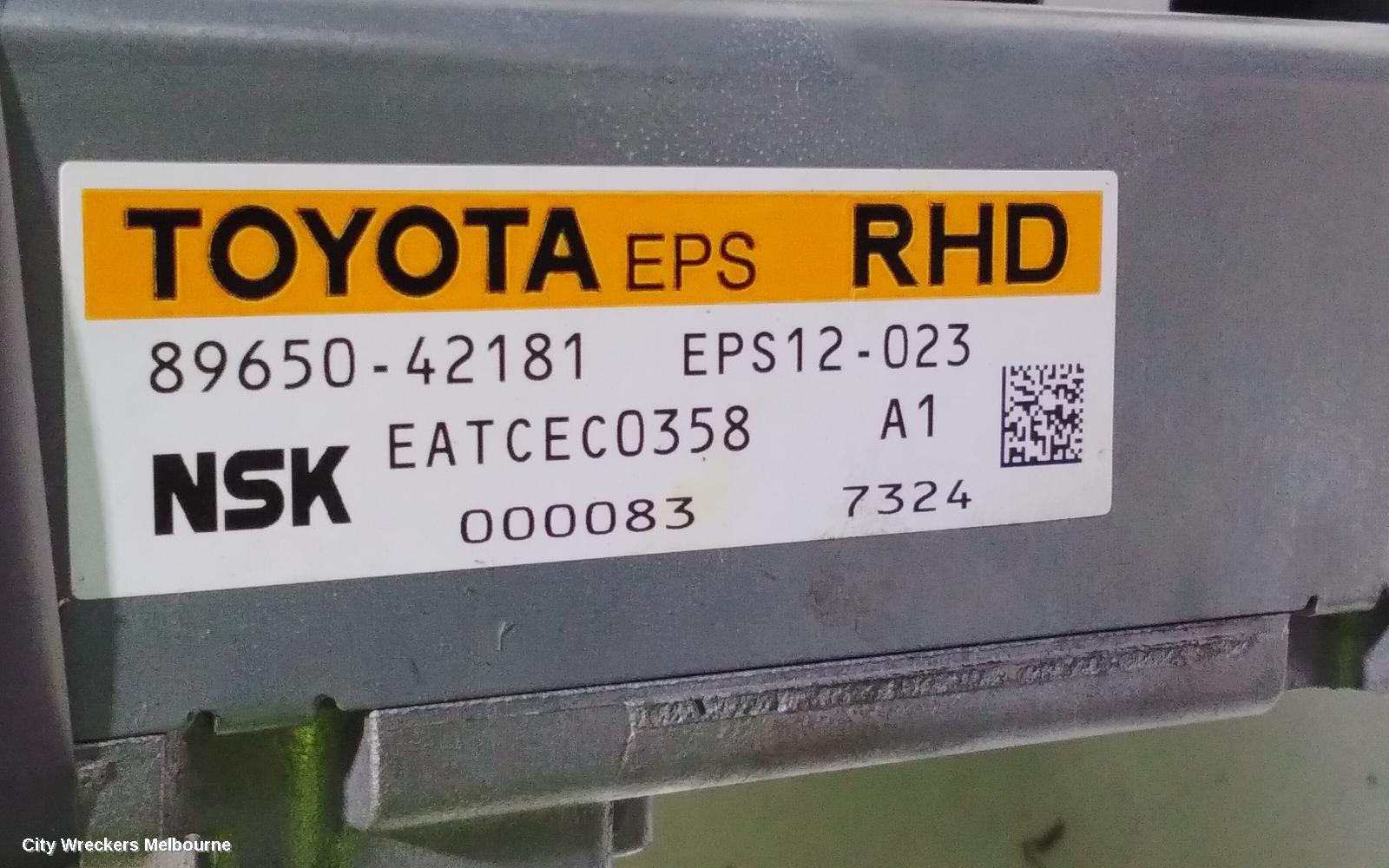 TOYOTA RAV4 STEERING COLUMN, XA40, KEY START TYPE, 12/2012 - 12/2018