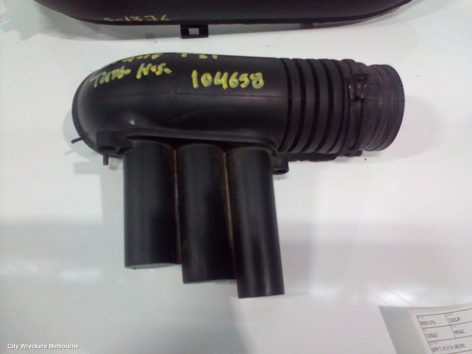 VOLKSWAGEN GOLF, GEN 7, 11/2012 - 08/2020, TURBO HOSE: 104658