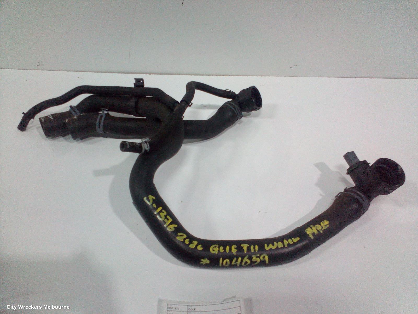 VOLKSWAGEN GOLF WATER PIPES/OUTLETS, GEN 7, 11/2012 - 08/2020