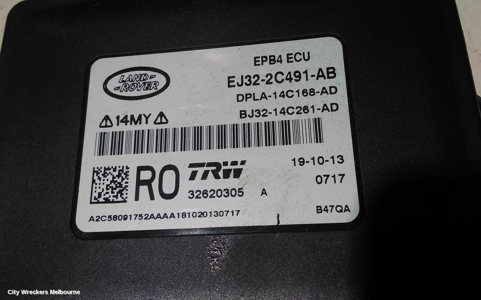 LAND ROVER RANGEROVER EVOQUE, L538, 11/2011 - 01/2019, EJ32-2C491-AB  BRAKE ASSIST MODULE UNIT EJ32-2C491-AB: 104677