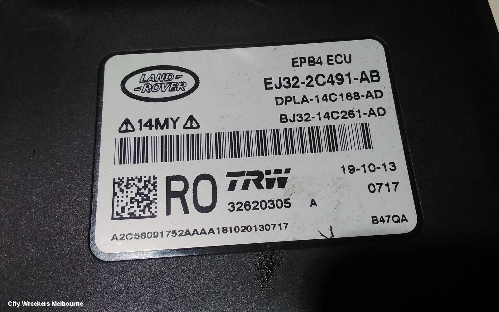 LAND ROVER RANGEROVER EVOQUE, L538, 11/2011 - 01/2019, EJ32-2C491-AB  BRAKE ASSIST MODULE UNIT EJ32-2C491-AB: 104677