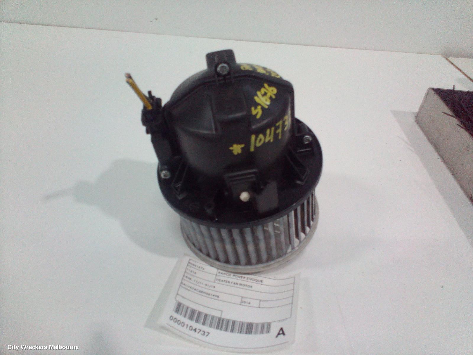 LAND ROVER RANGEROVER EVOQUE HEATER FAN MOTOR, L538, 11/2011 - 01/2019