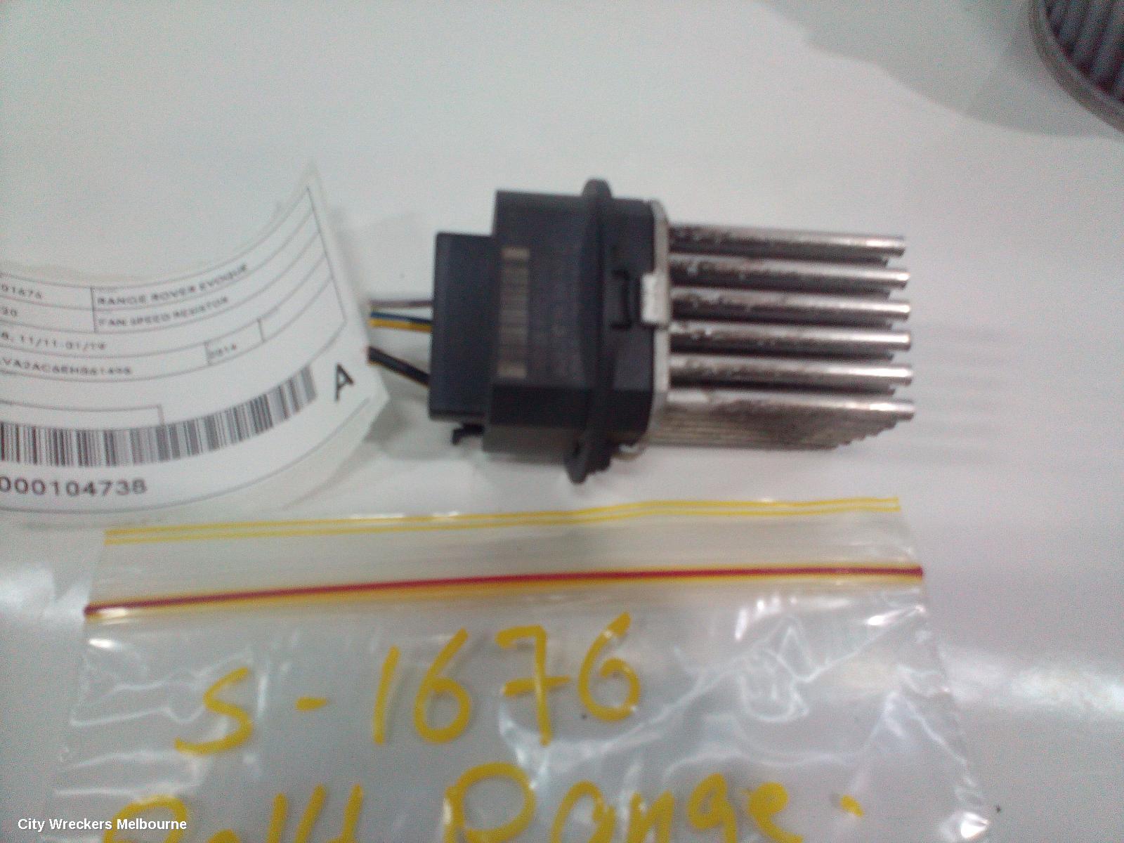 LAND ROVER RANGEROVER EVOQUE FAN SPEED RESISTOR, L538, SINGLE PLUG, 11/2011 - 01/2019