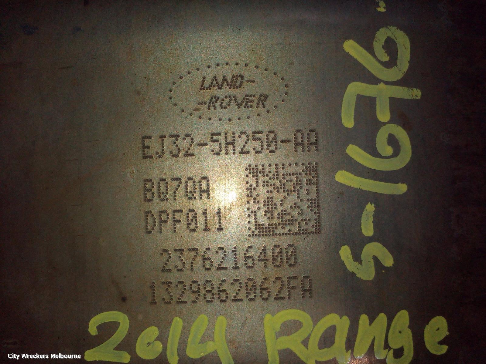 LAND ROVER RANGEROVER EVOQUE PARTICULATE FILTER/DPF, DIESEL, 2.2, TURBO, L538, 11/2011 - 08/2015