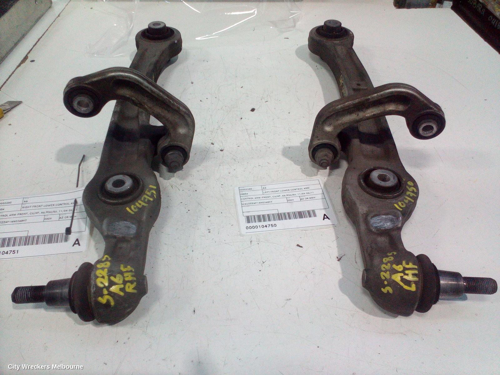 AUDI A6 LEFT FRONT LOWER CONTROL ARM, CONTROL ARM-FRONT, C6/4F, A6/RS6/S6, 11/2004 - 06/2011