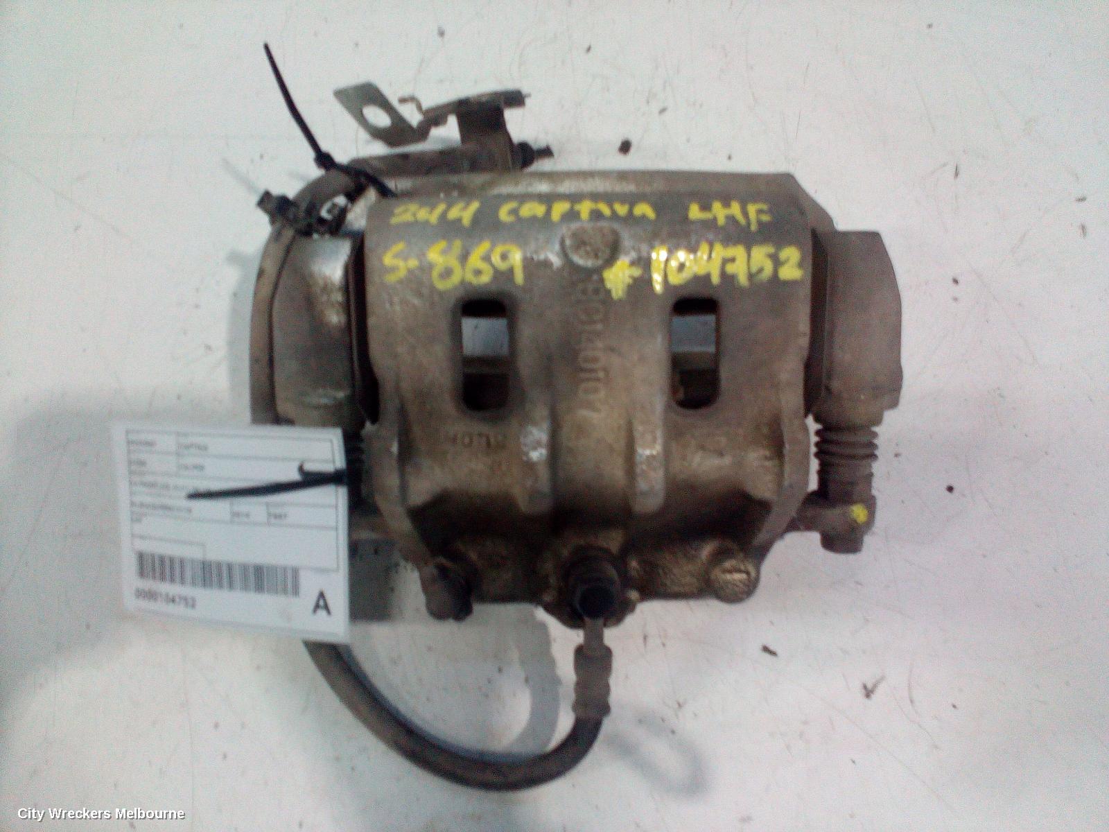 HOLDEN CAPTIVA CALIPER, LH FRONT, CG, 01/2011 - 06/2018