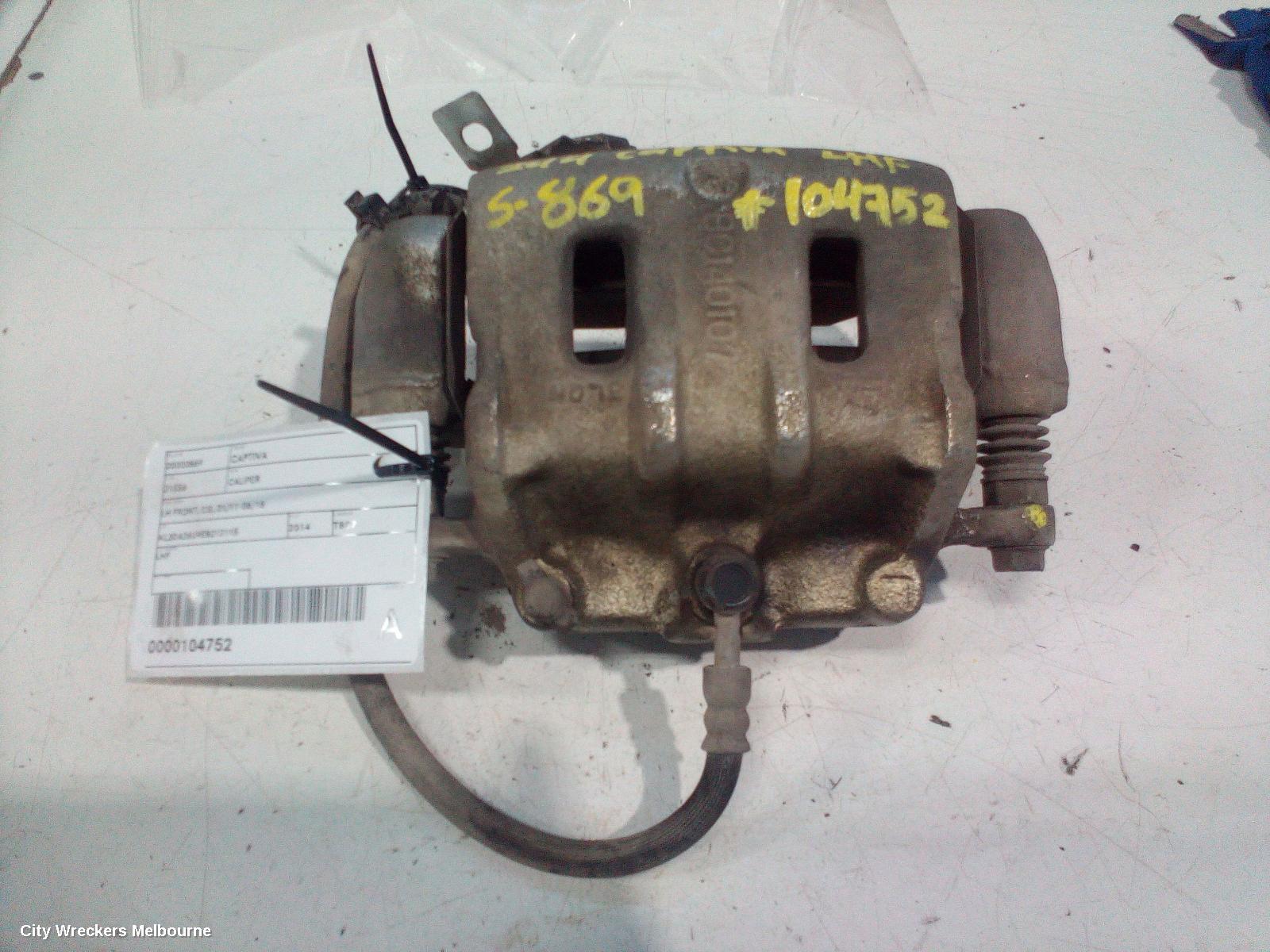HOLDEN CAPTIVA CALIPER, LH FRONT, CG, 01/2011 - 06/2018