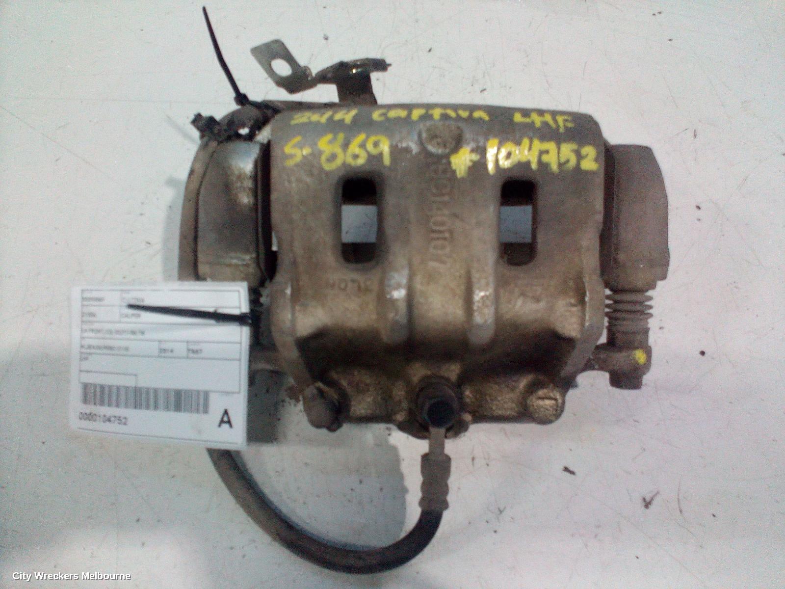 HOLDEN CAPTIVA CALIPER, LH FRONT, CG, 01/2011 - 06/2018