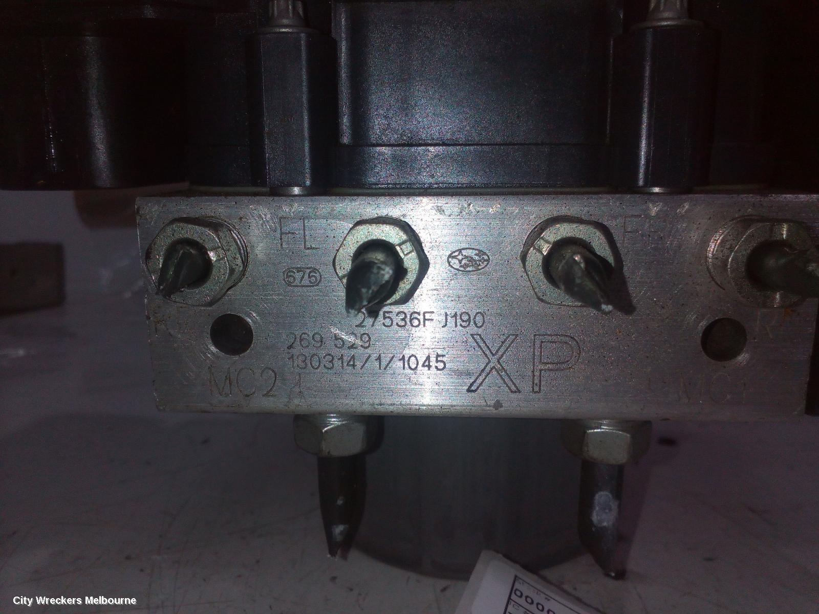 SUBARU XV ABS PUMP/MODULATOR, G4X, FJ190 TYPE, 08/2011 - 04/2017