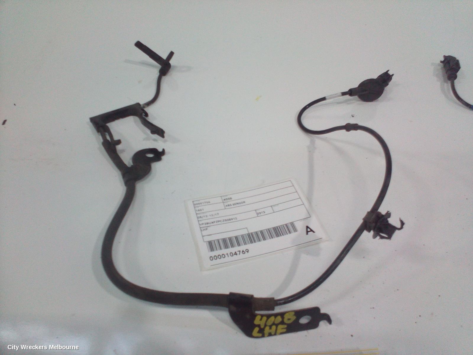 PEUGEOT 4008 ABS SENSOR, 05/2012 - 12/2017