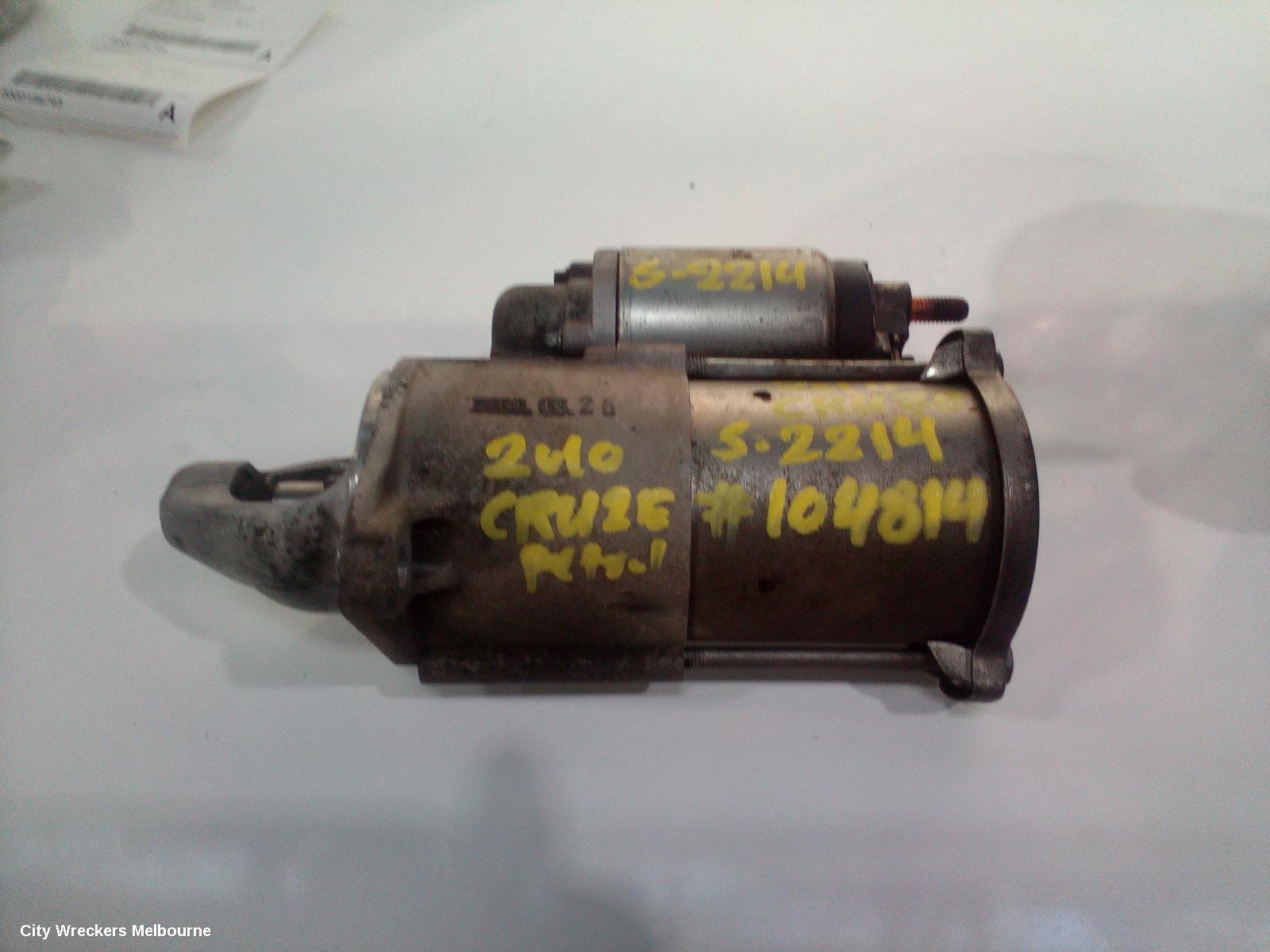 HOLDEN CRUZE STARTER, 1.8, F18D4, JG, 03/2009 - 02/2011