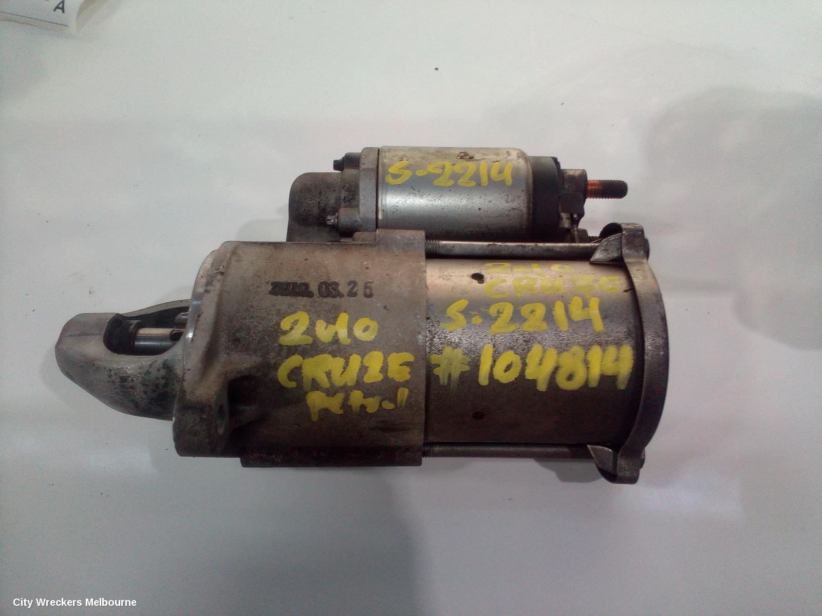 HOLDEN CRUZE STARTER, 1.8, F18D4, JG, 03/2009 - 02/2011