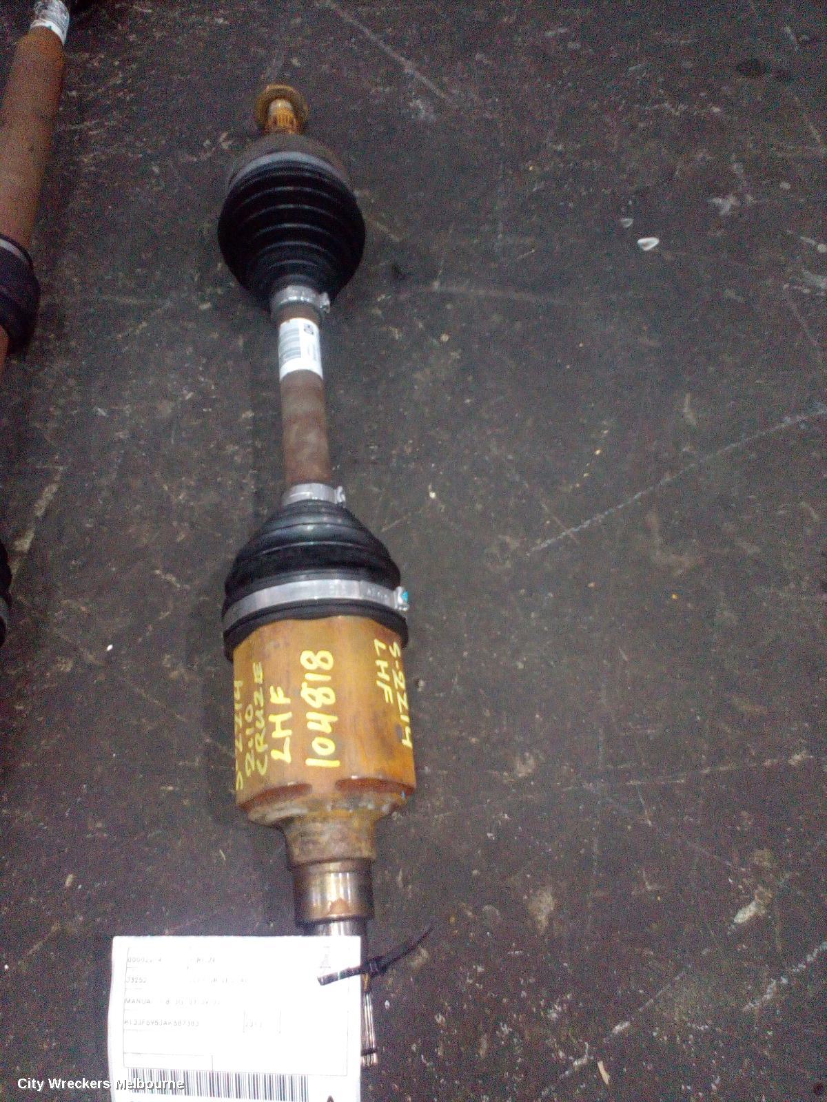 HOLDEN CRUZE LEFT DRIVESHAFT, MANUAL, 1.8, JG, 03/2009 - 02/2011