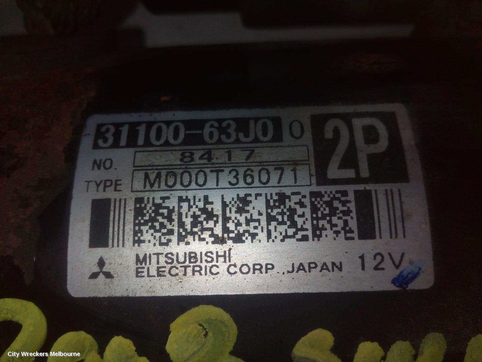 SUZUKI SWIFT STARTER, 1.5, M15A, RS415, P/N 33100-63JO, 09/2004 - 02/2011