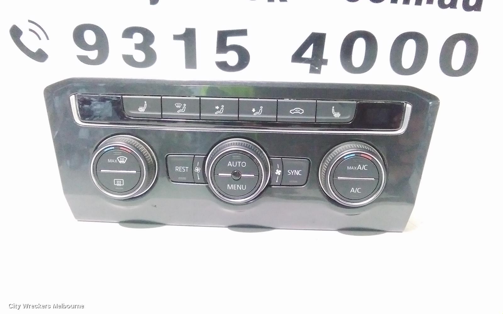 VOLKSWAGEN TIGUAN HEATER/AC CONTROLS, 5NA, FRONT, THREE ZONE CLIMATE CONTROL, W/ SEAT HEATING TYPE, 06/2016 - 05/2021