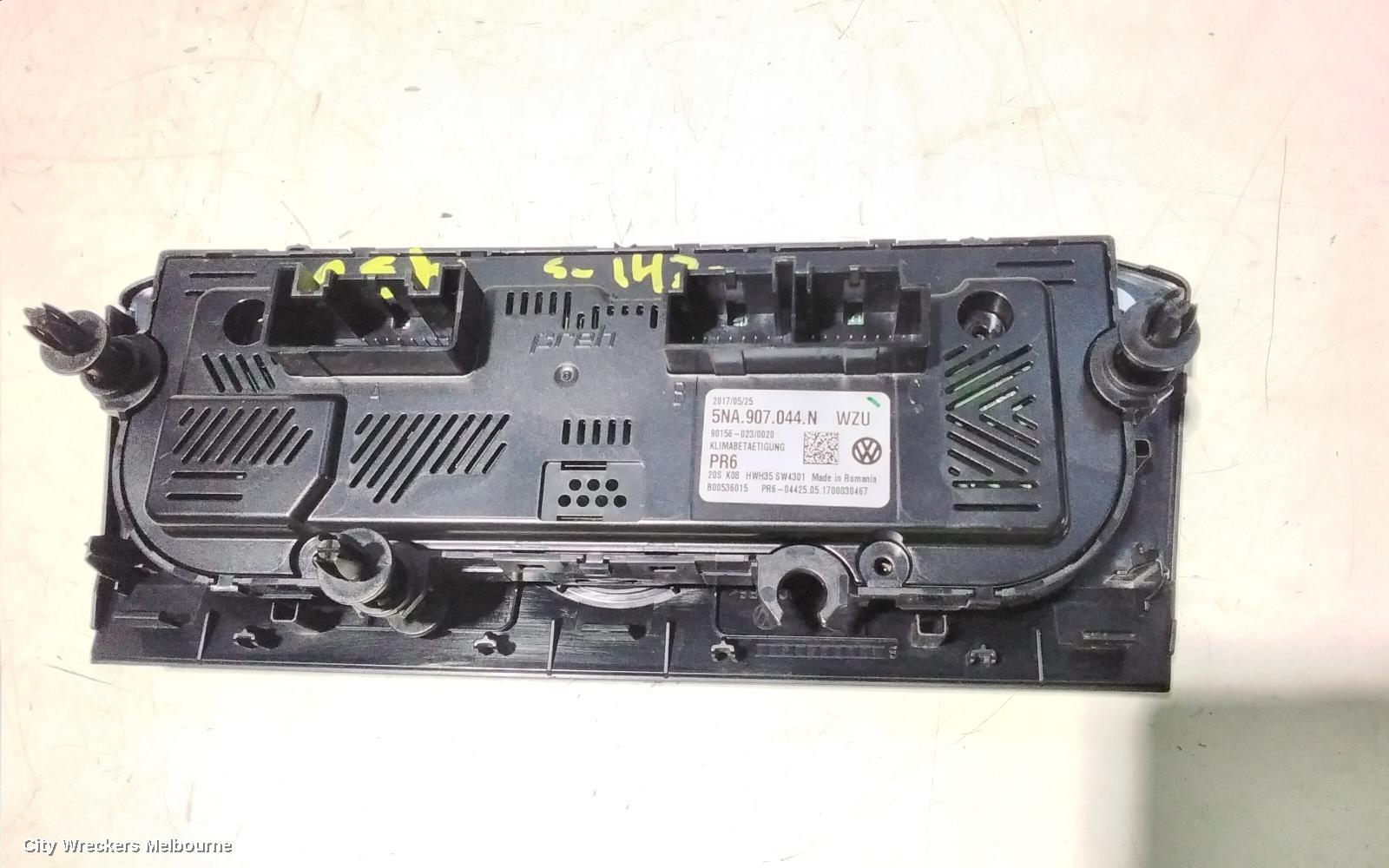VOLKSWAGEN TIGUAN HEATER/AC CONTROLS, 5NA, FRONT, THREE ZONE CLIMATE CONTROL, W/ SEAT HEATING TYPE, 06/2016 - 05/2021