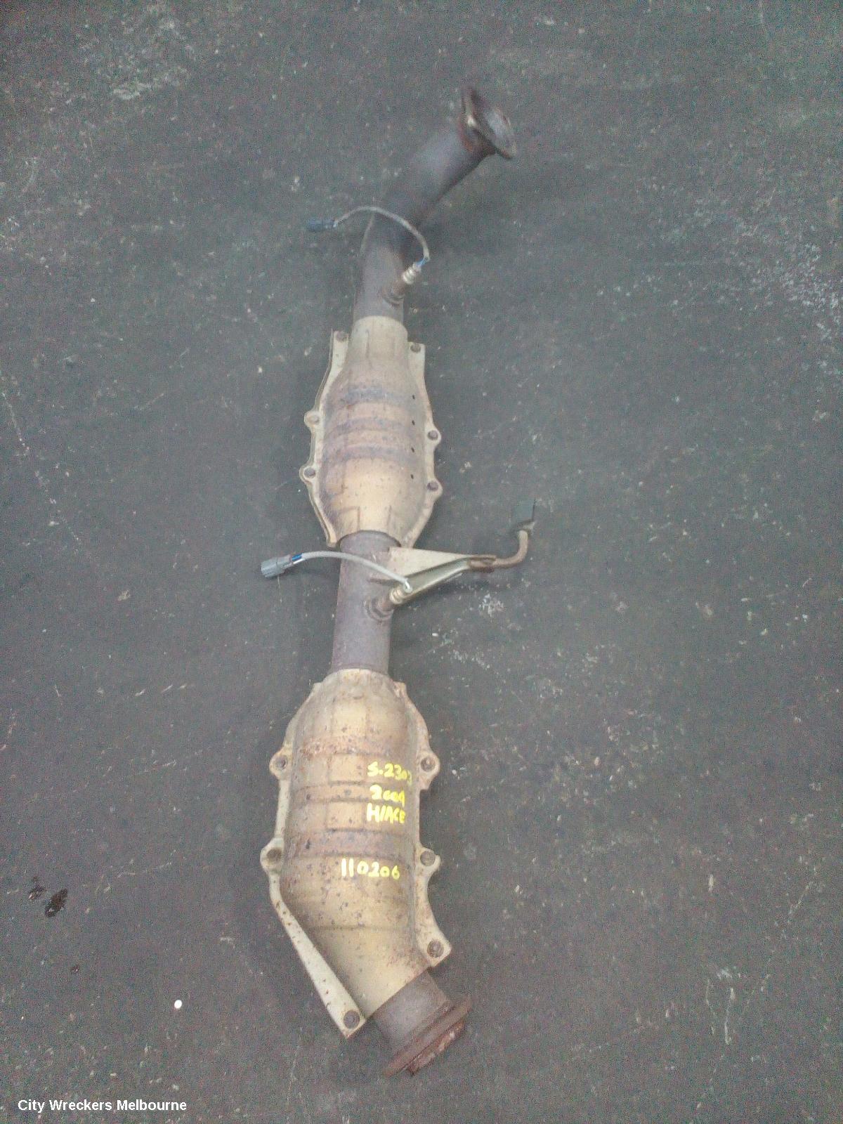 TOYOTA HIACE CATALYTIC CONVERTER, UNDER CAR-CAT TYPE, 2.7, PETROL, 2TR-FE, TRH, 03/2005 - 02/2015