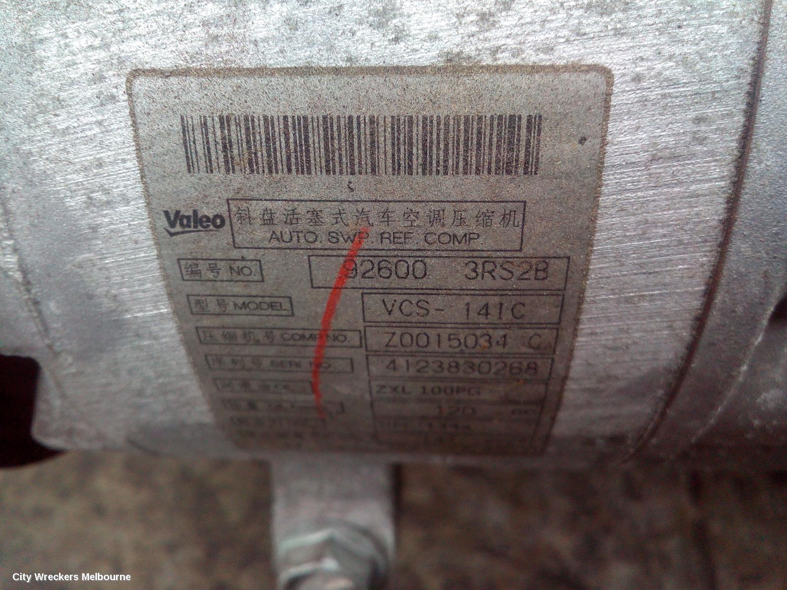 NISSAN PULSAR A/C COMPRESSOR, B17/C12, 1.8, PETROL, MRA8DE, 12/2012 - 12/2017