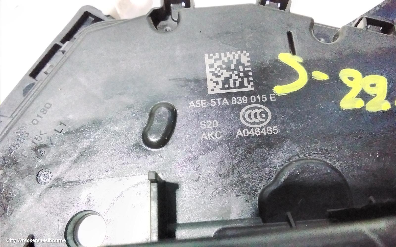 SKODA RAPID DOOR/BOOT/GATE LOCK, LEFT REAR DOOR LOCK, NH, 03/2017 - 12/2020